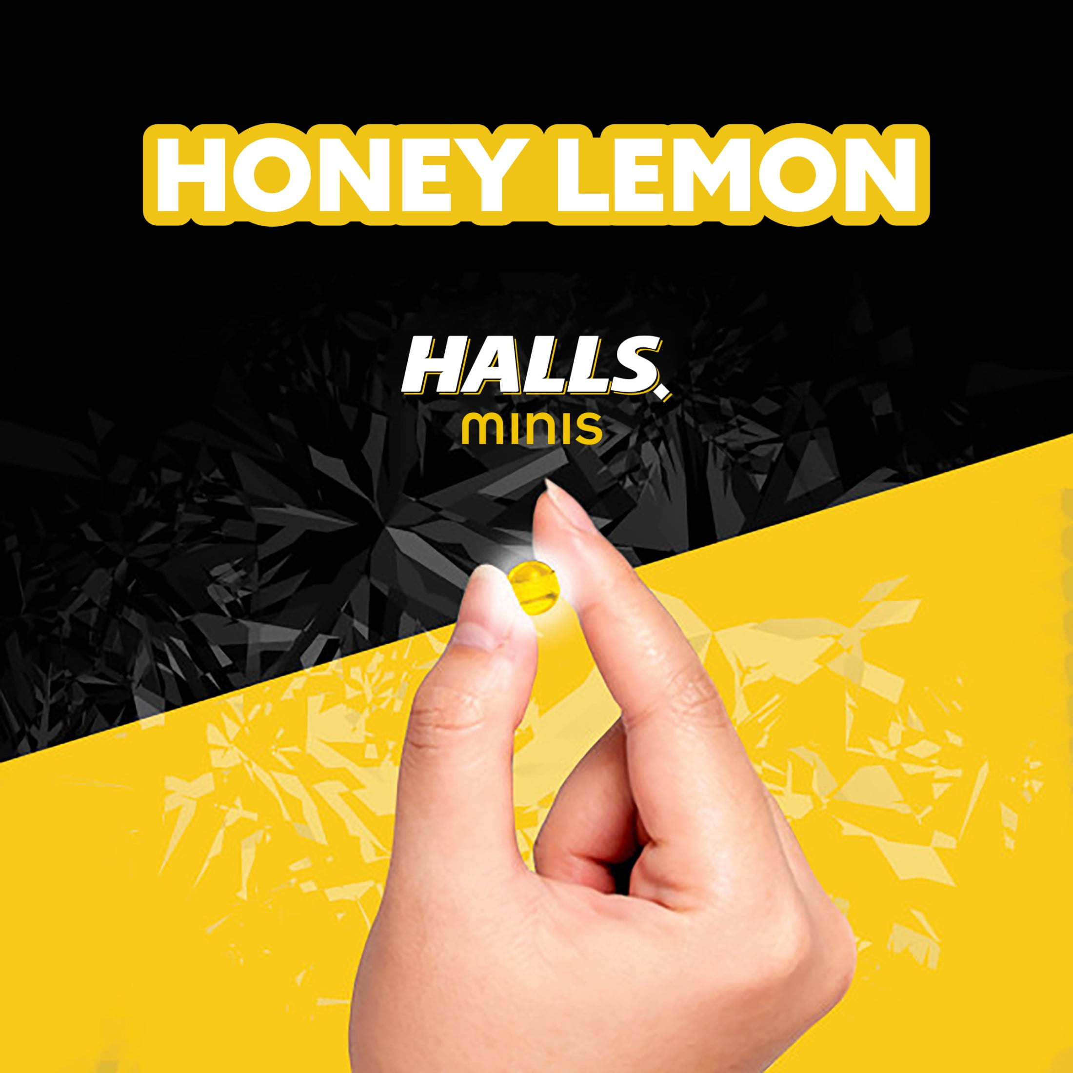 Halls Mini Honey Lemon Sugar-Free Cough Drops 24 Count