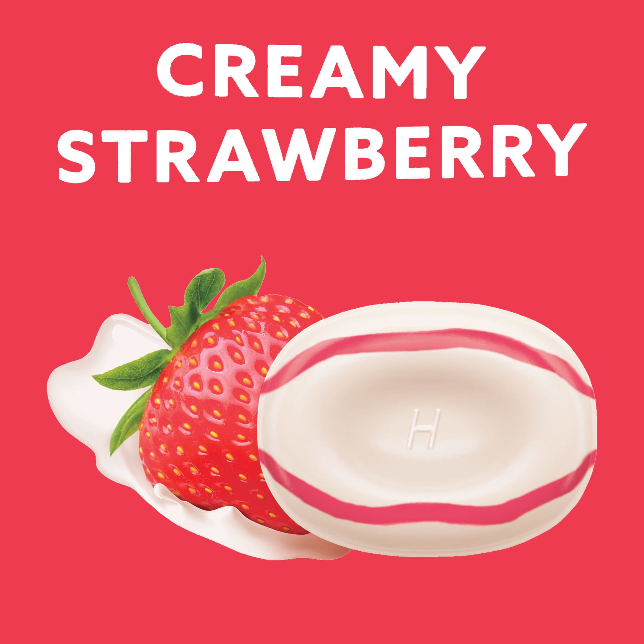 Halls Creamy Strawberry Throat Drops Economy Pack 70 Drops for Soothing Throat.