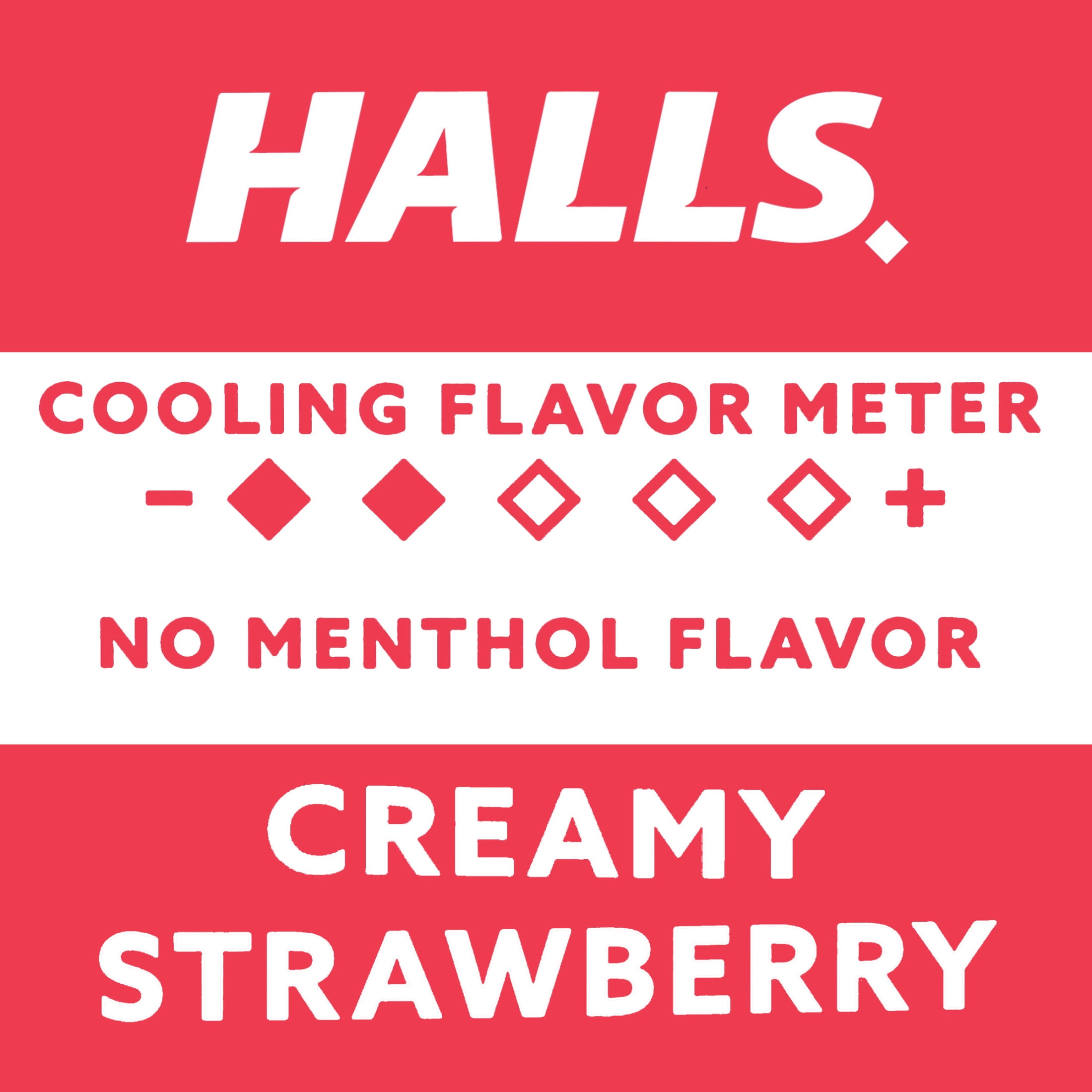 Halls Creamy Strawberry Throat Drops Economy Pack 70 Drops for Soothing Throat.