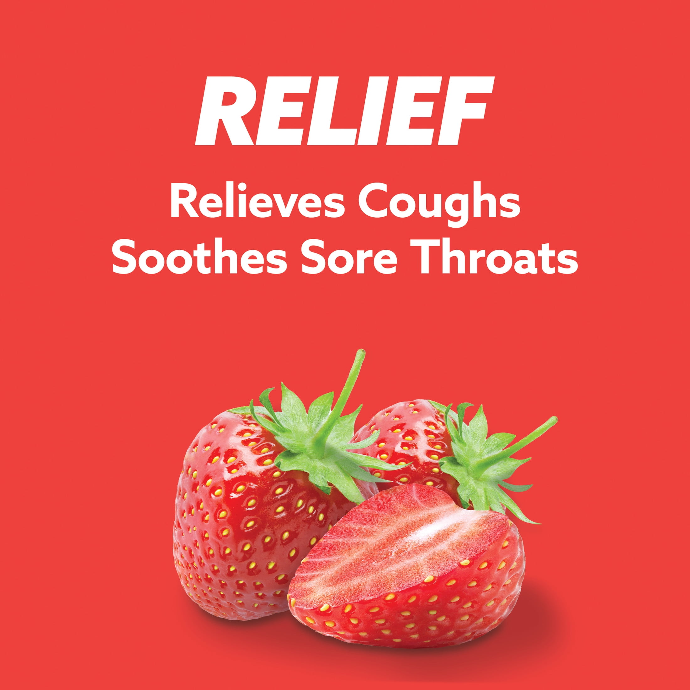 Halls Relief Strawberry Cough Drops Economy Pack 80 Drops