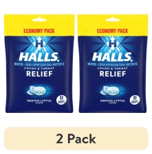Halls Relief Mentho-Lyptus Cough Drops 2 Pack Economy Pack 80 Drops