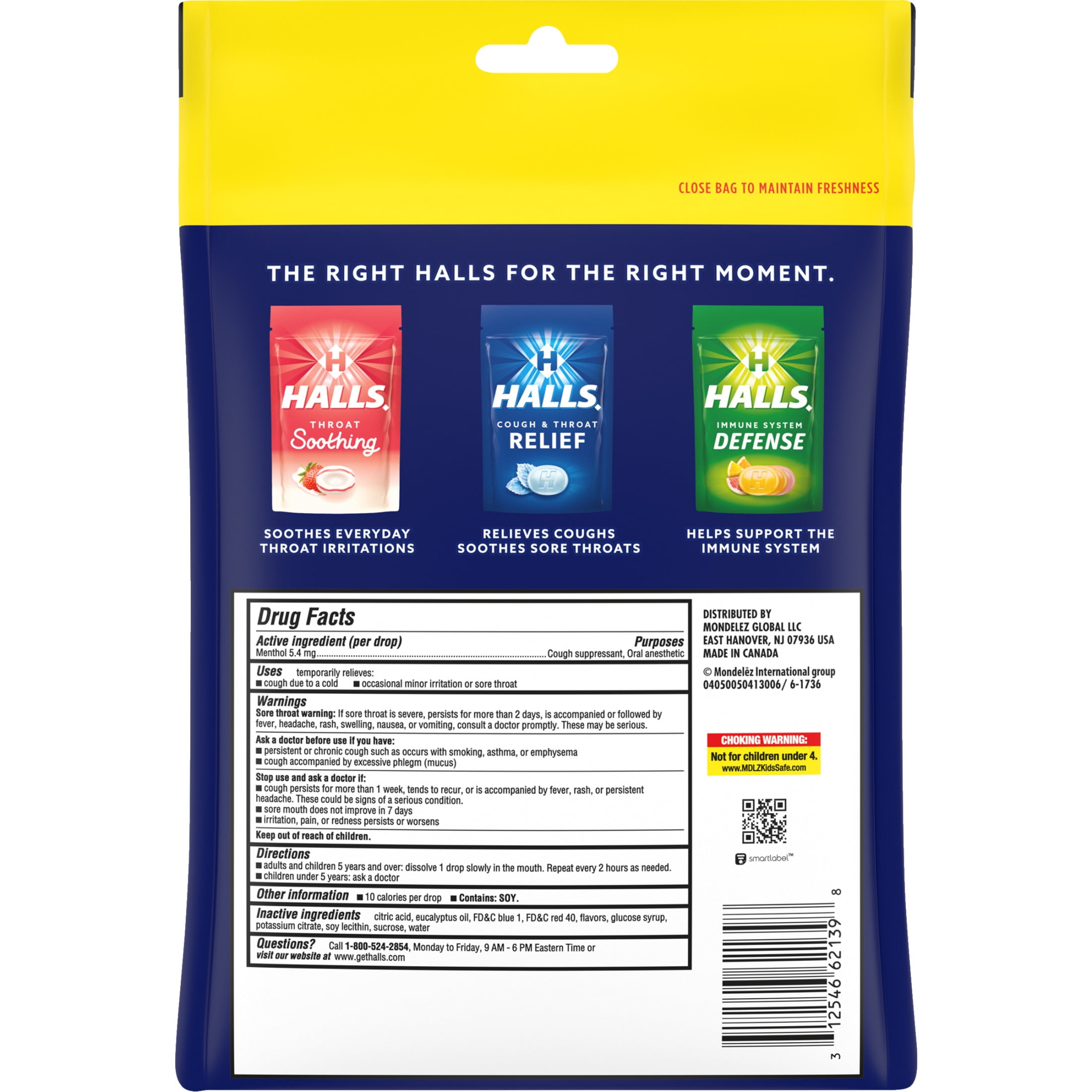 Halls Relief Mentho-Lyptus Cough Drops 2 Pack Economy Pack 80 Drops