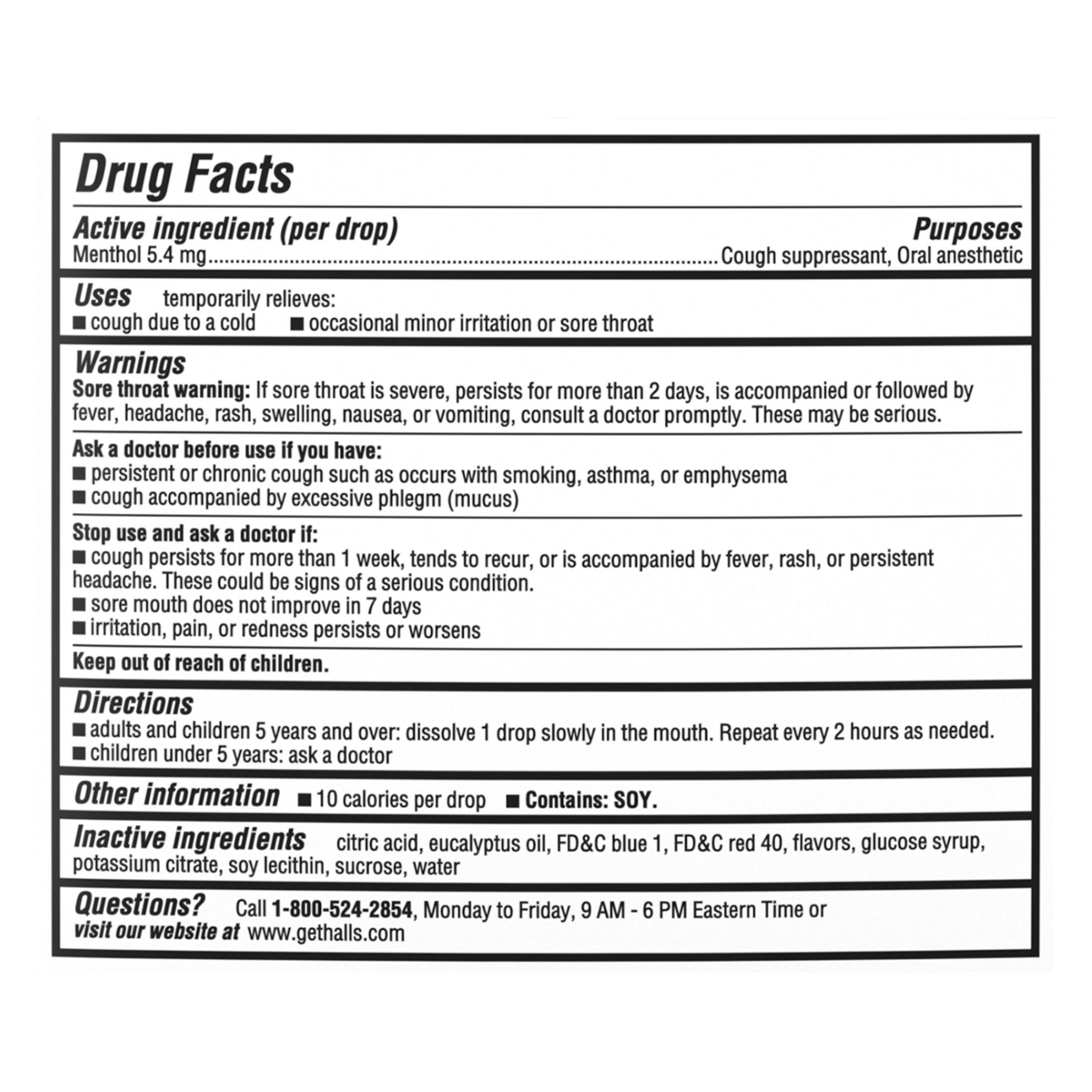 Halls Relief Mentho-Lyptus Cough Drops 2 Pack Economy Pack 80 Drops