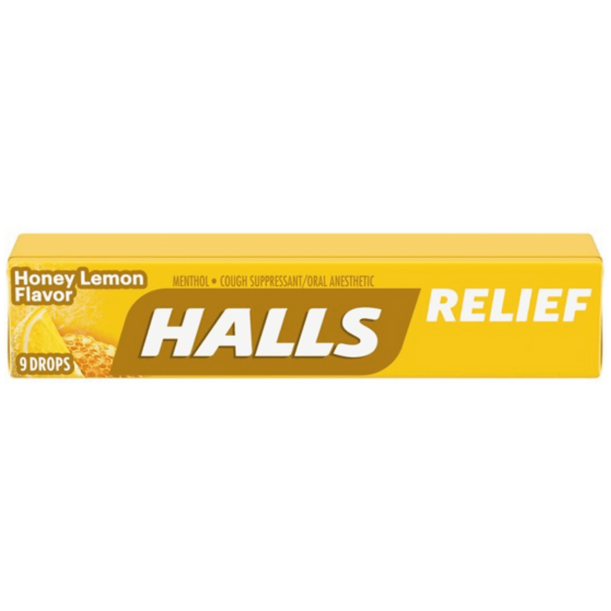 Halls Relief Honey Lemon Cough Drops 20 Packs 9 Drops Total