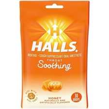 Halls Honey Menthol Drops 30 ea Pack of 3