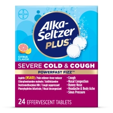 Alka-Seltzer Plus Powerfast Fizz Cold Cough Citrus Tablets 24 Ct
