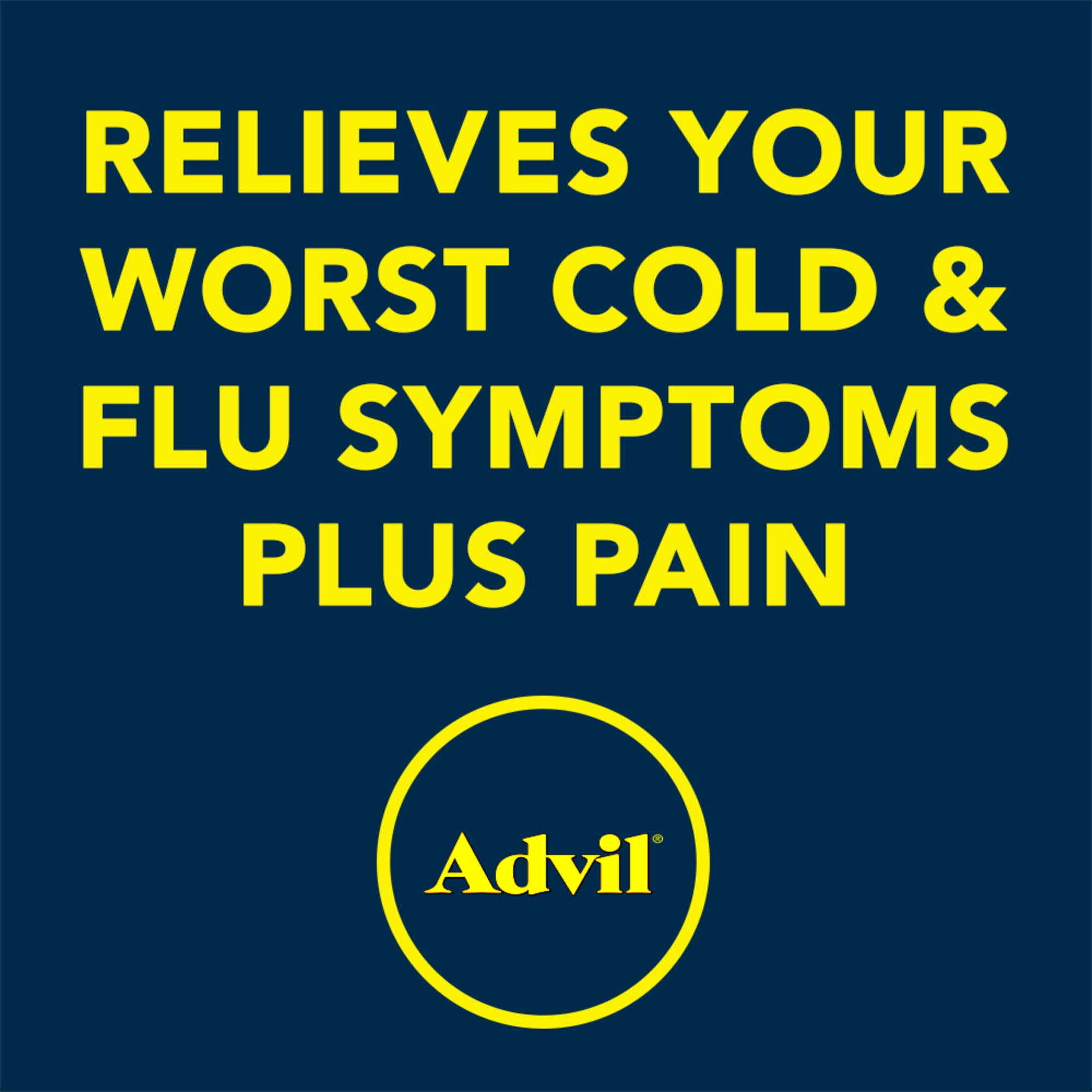 Advil MultiSymptom Cold Flu Medicine Fever Reducer Coated Tablets 20 Count