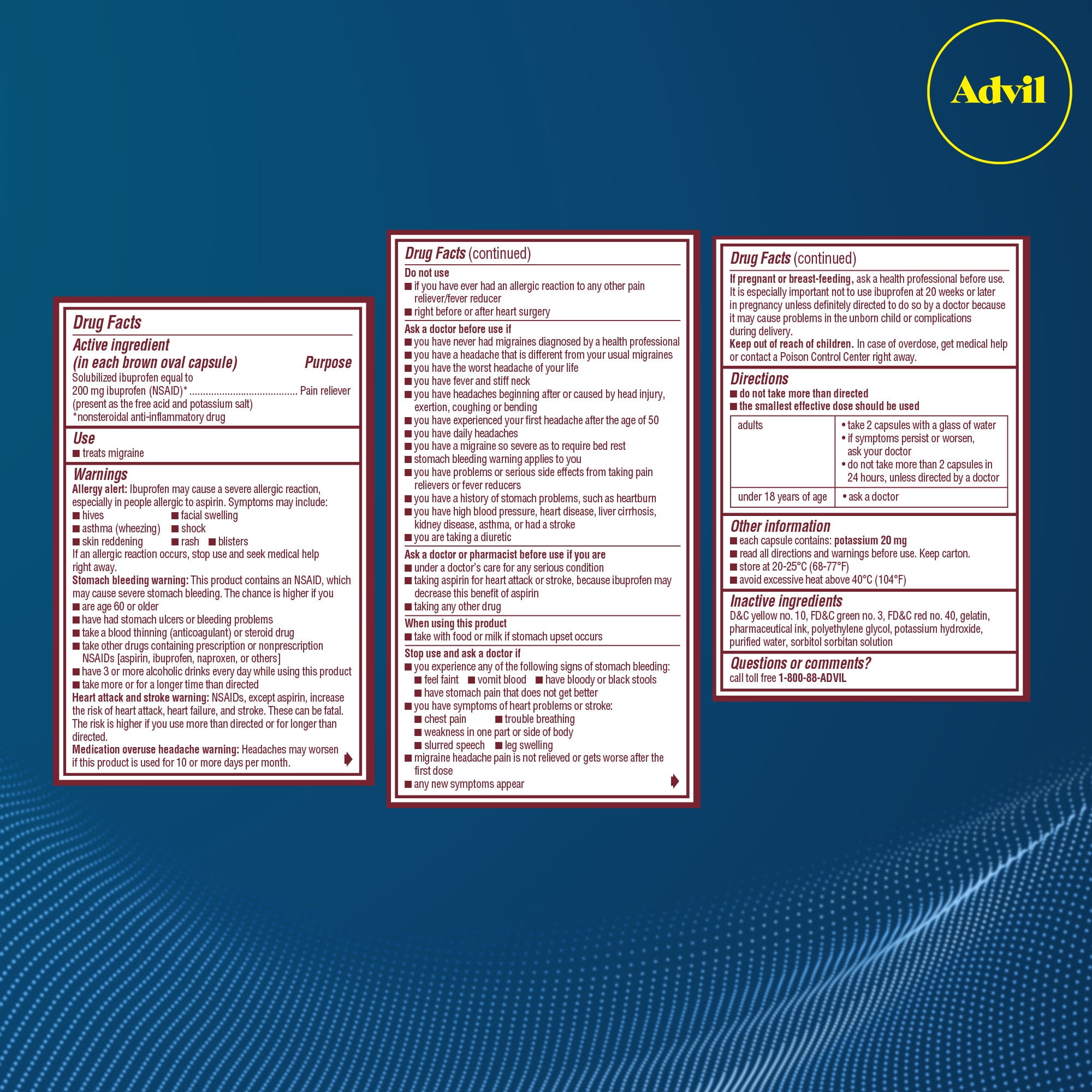 Advil Migraine Pain Relievers - Headache Fever Reducer Liquid Filled Capsules
