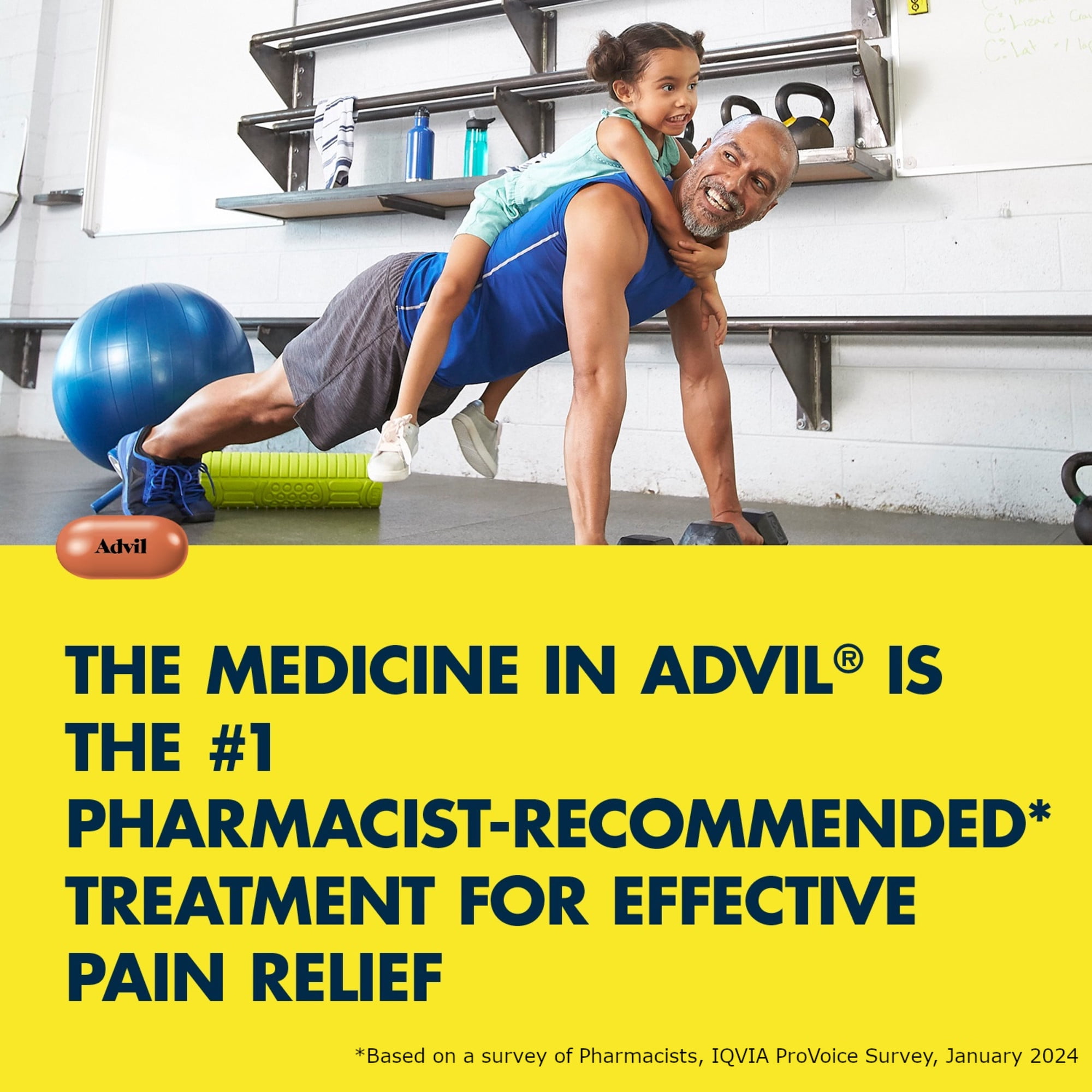Advil Pain Reliever and Fever Reducer Caplets 200mg 100 Count - Ibuprofen Pain Relief