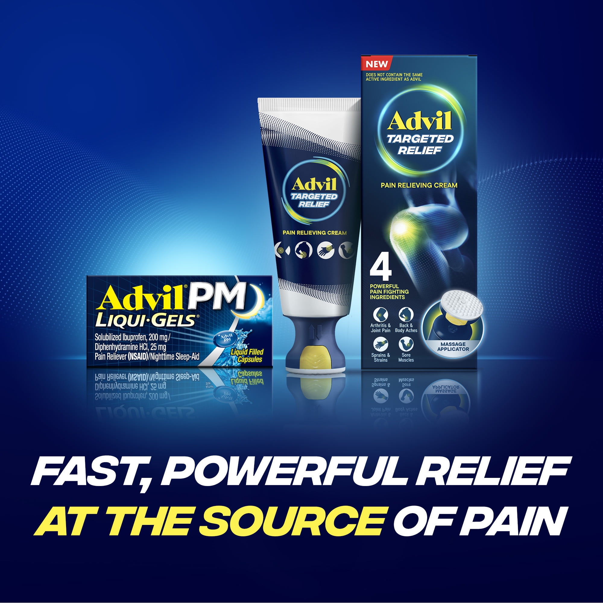 Advil PM Pain Relievers Liquid Filled Capsule Ibuprofen Diphenhydramine Sleep Aid 80 Count