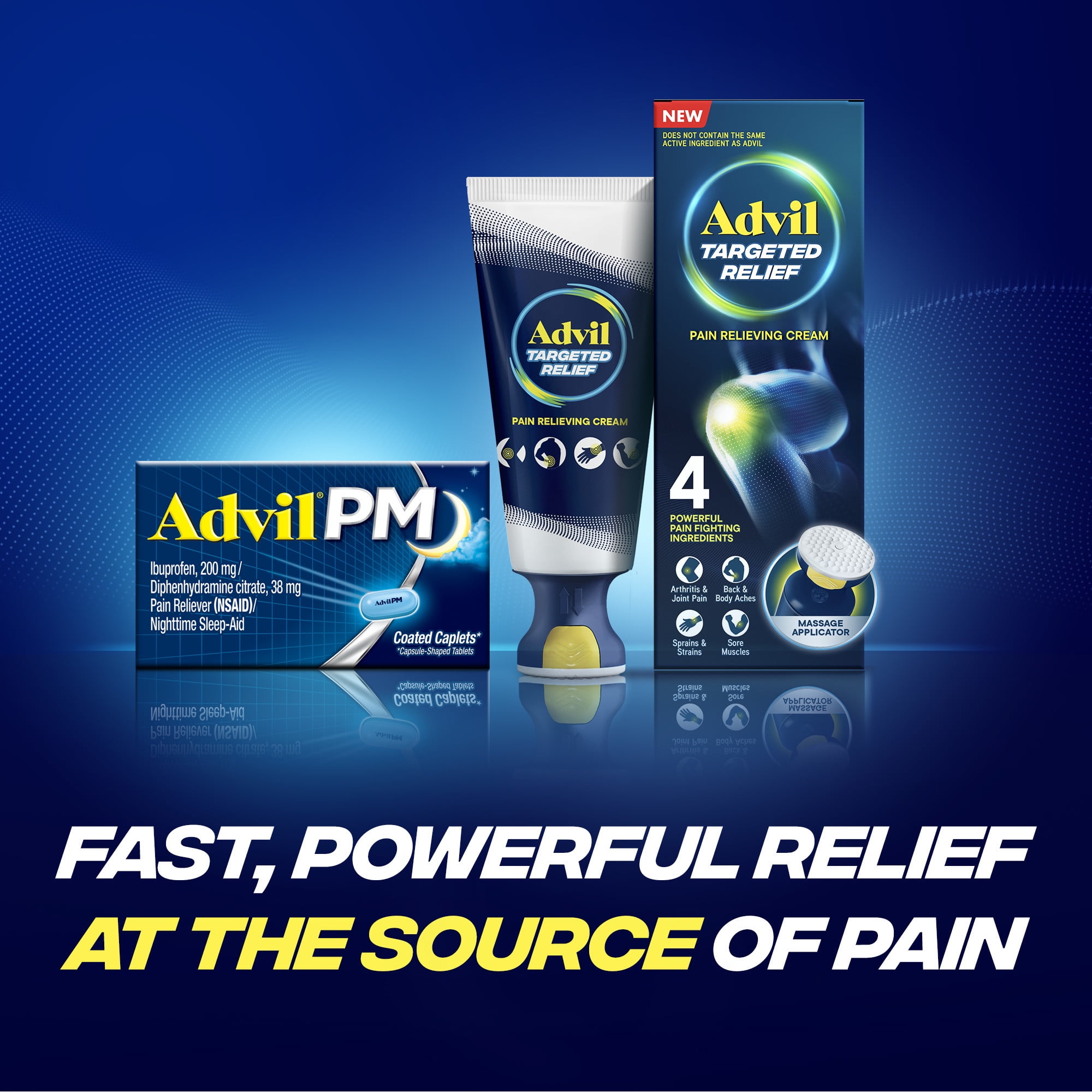 Advil PM Pain Relievers Coated Caplet Ibuprofen Pain Relief Diphenhydramine Sleep Aid 120 Count