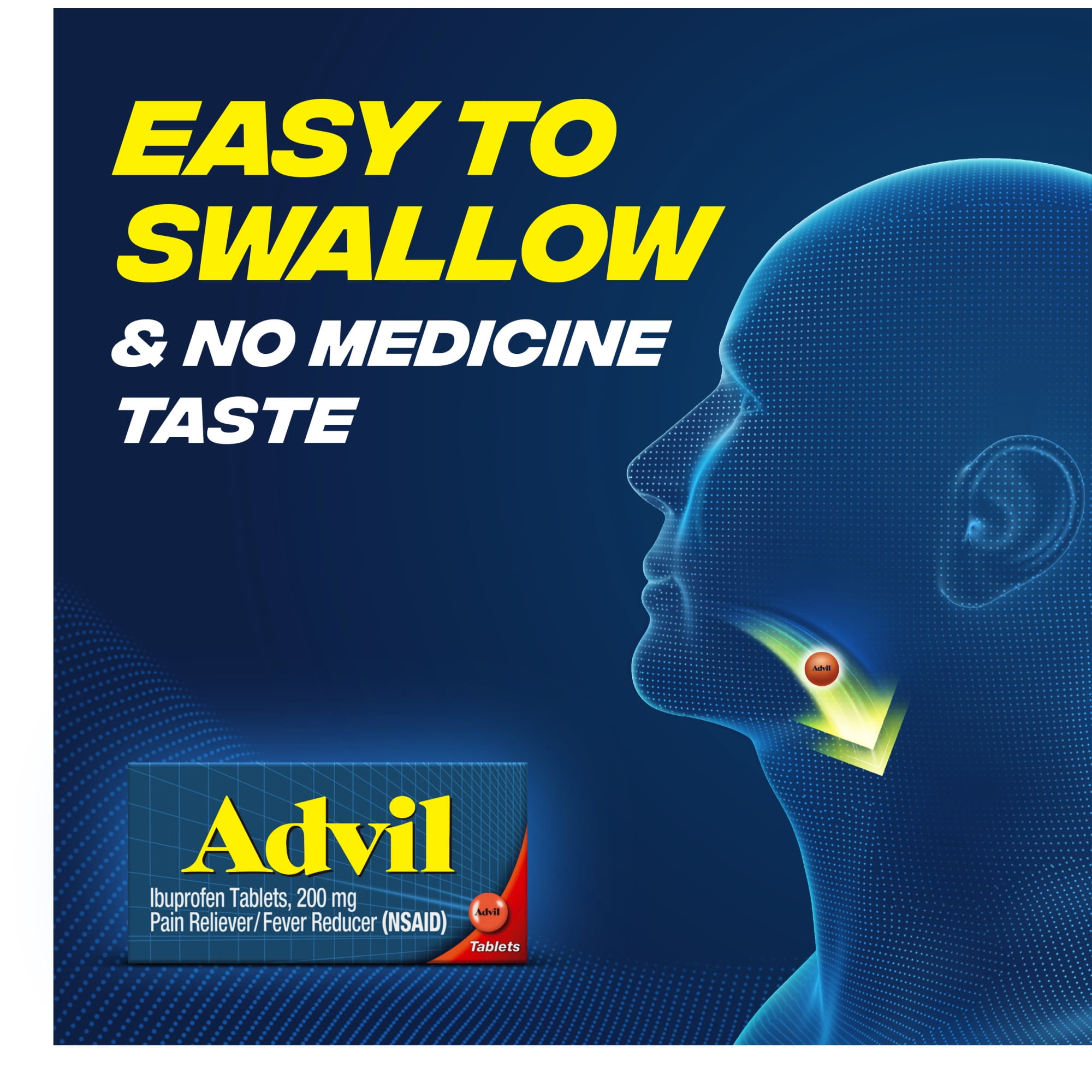 Advil Pain Relief Fever Reducer Coated Tablets 200 Mg Ibuprofen 100 Count