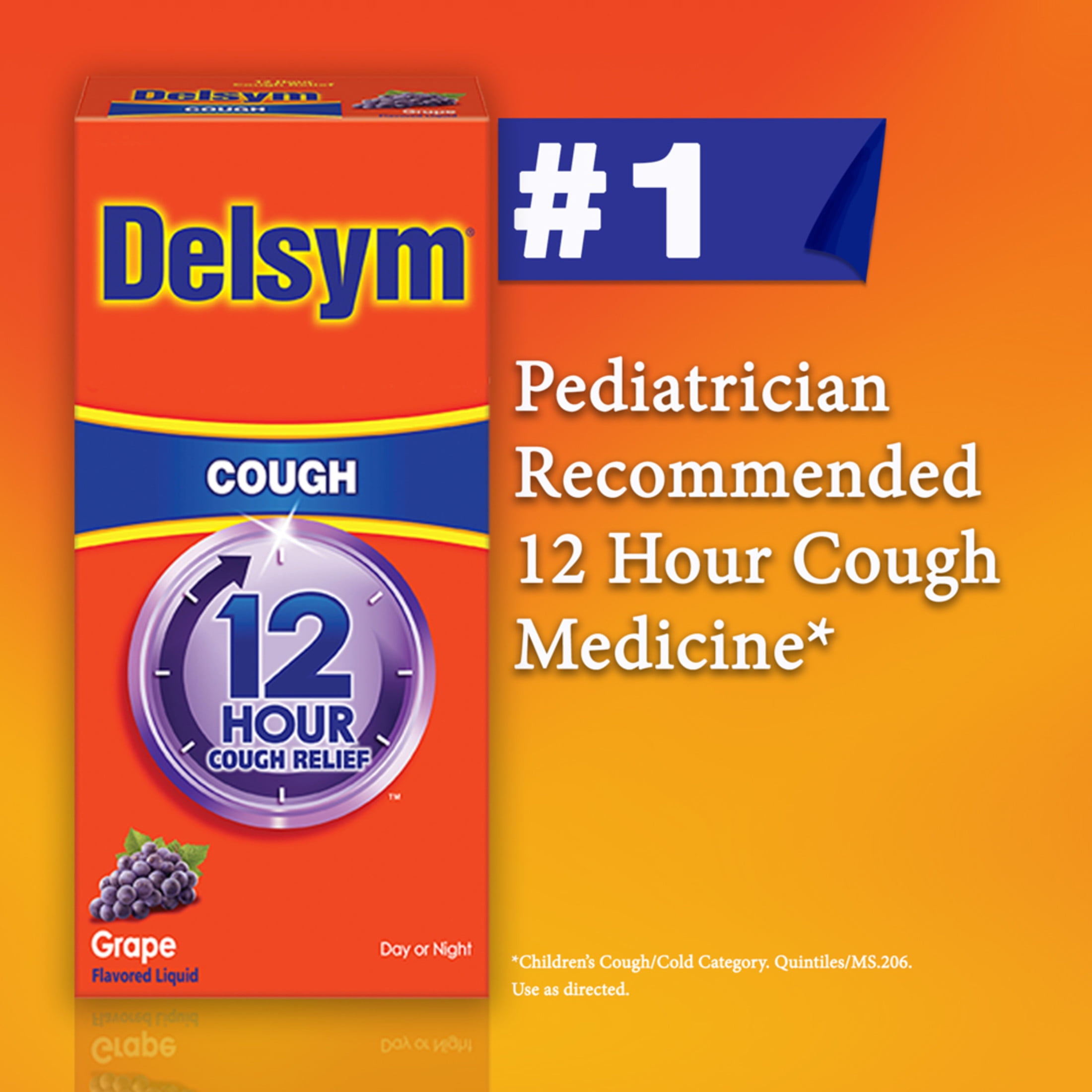 Delsym Adult 12-Hour Cough Relief Liquid Grape Flavor 5 Fl Oz - 1 Pharmacist