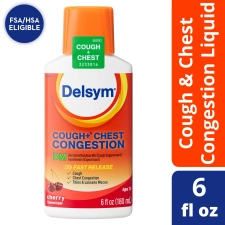 Delsym Max Strength DM Cherry Liquid 6 fl oz Cough Chest Congestion Medicine