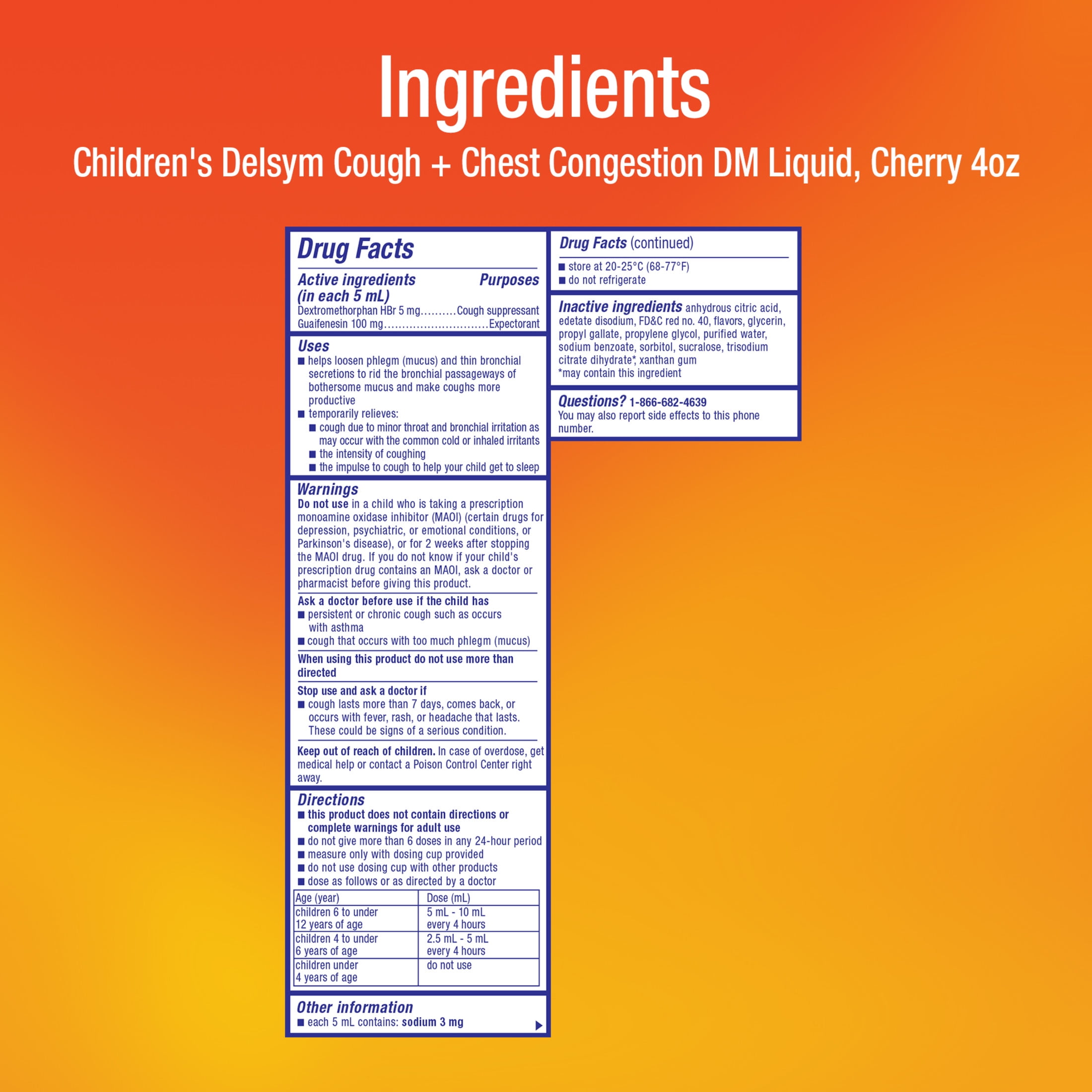 Delsym Childrens Cough Chest Congestion Day Night Cold Liquid Cherry Berry 8oz 2X4oz