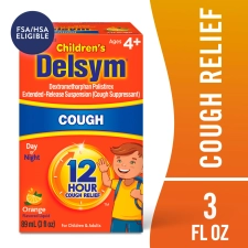 Delsym 12 Hour Cough Relief for Kids, Pediatrician Recommended Orange Liquid, 3 fl oz