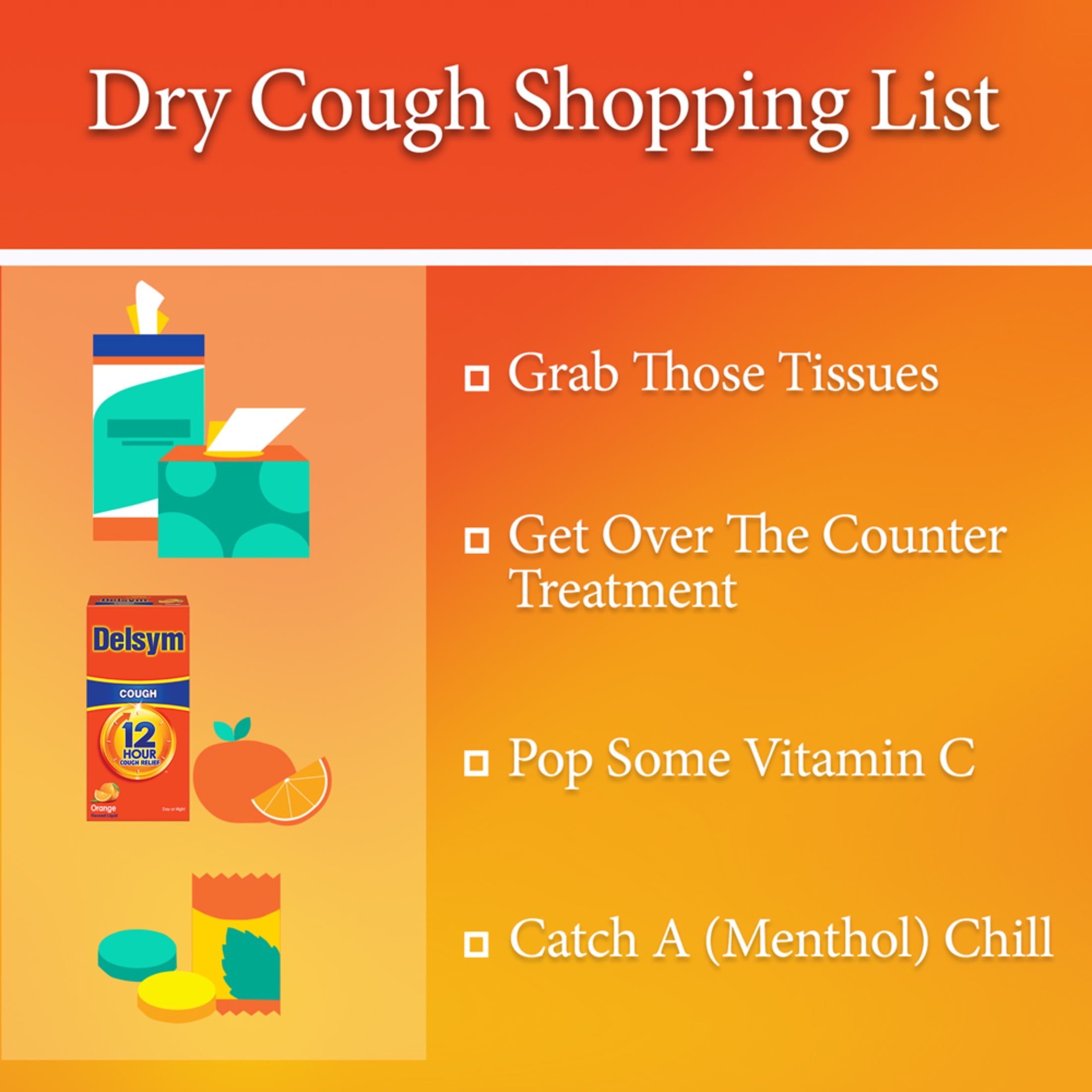 Delsym 12 Hour Cough Relief for Kids, Pediatrician Recommended Orange Liquid, 3 fl oz
