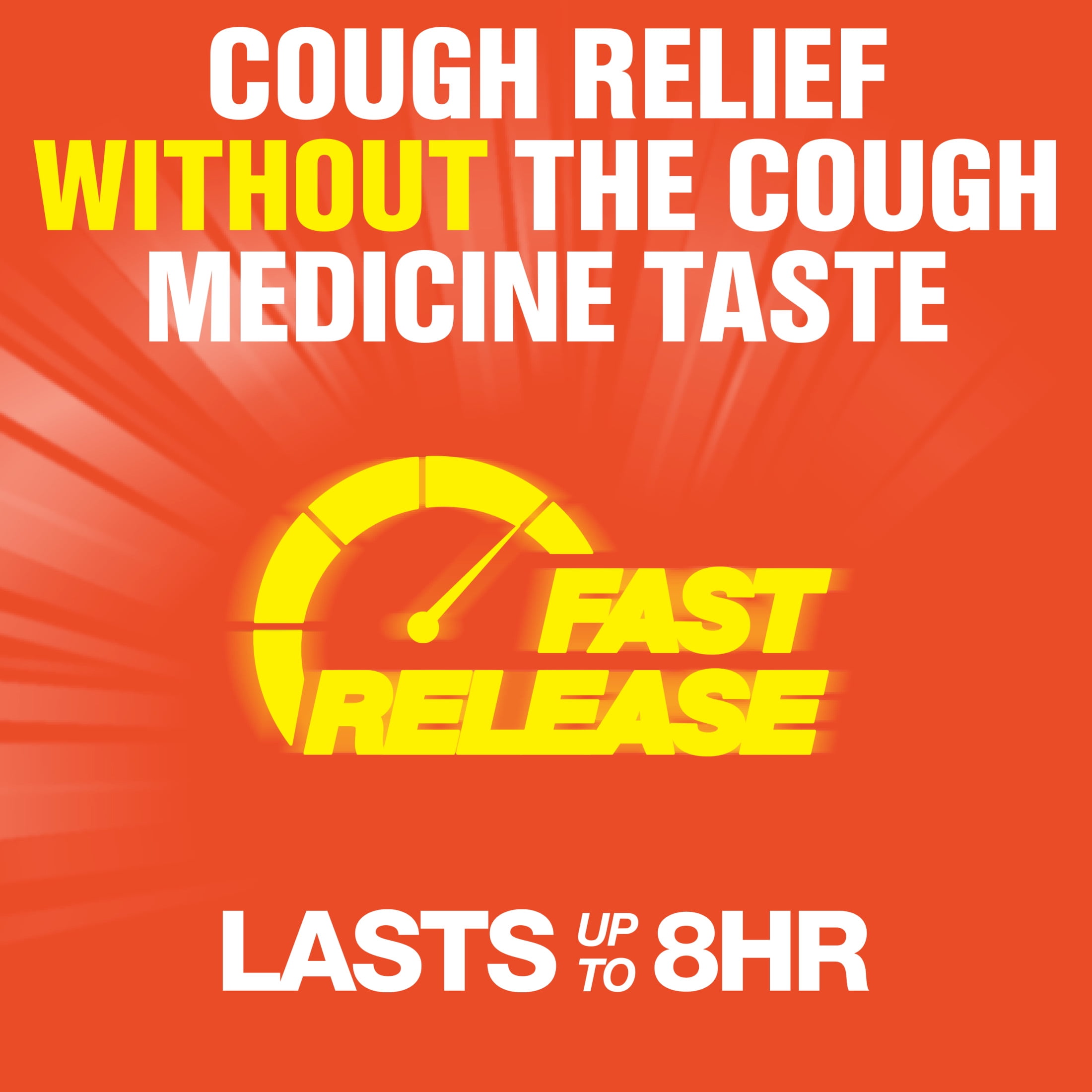 Delsym Cough Suppressant Fast Release Caplets 8 Hour Day Night 20 Count