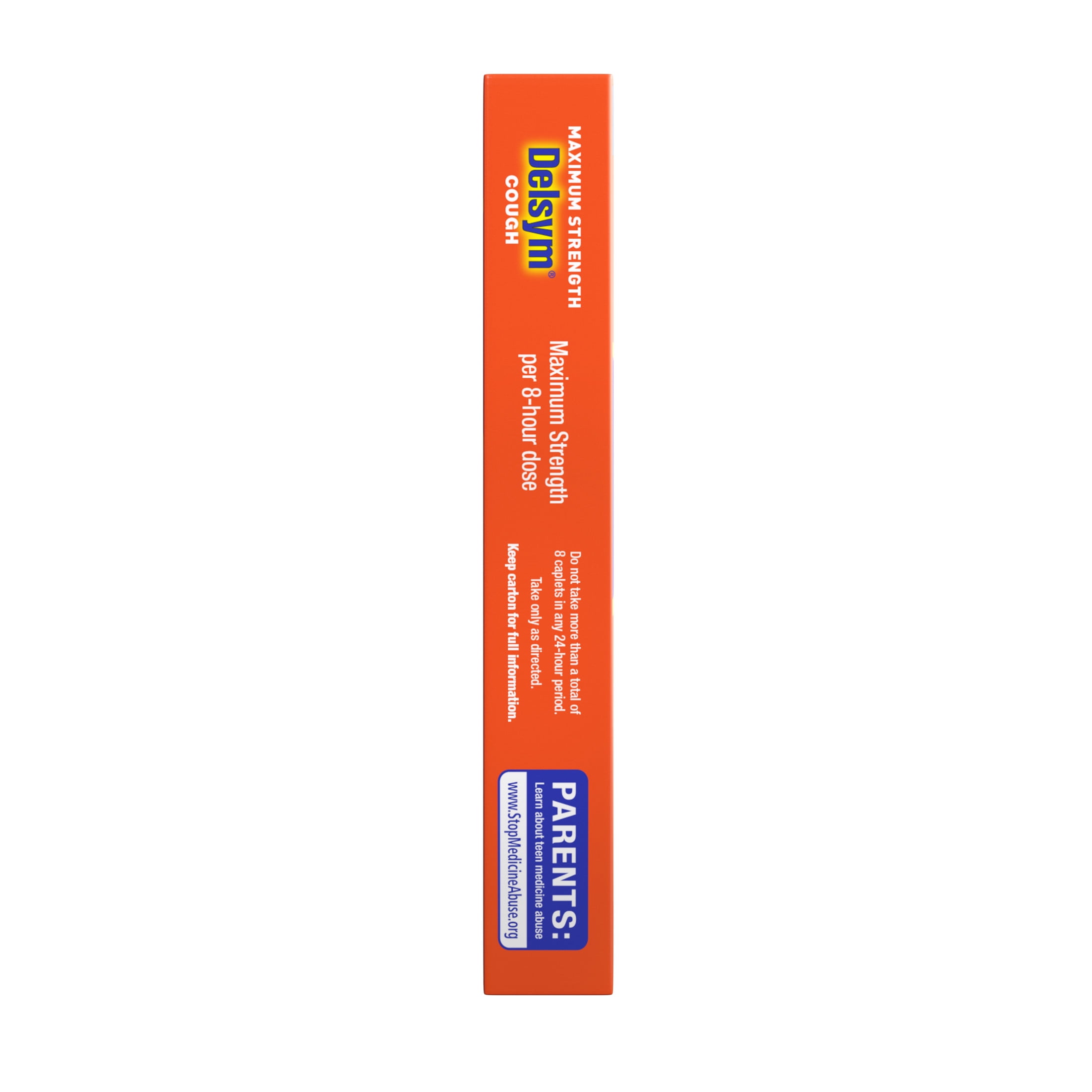 Delsym Cough Suppressant Fast Release Caplets 8 Hour Day Night 20 Count