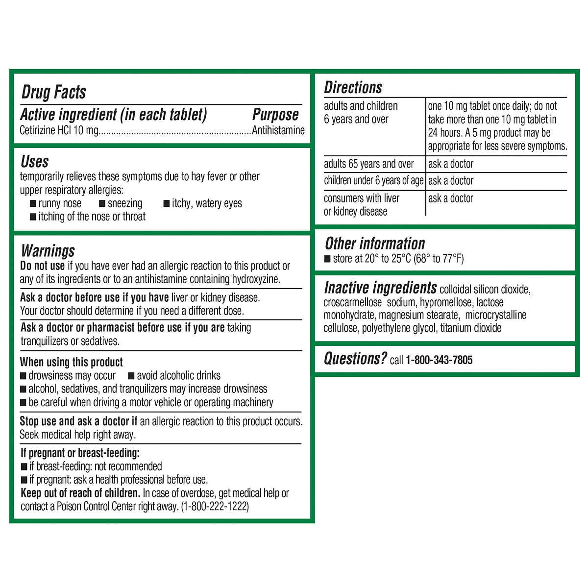 Zyrtec 10Mg 120 Ct Allergy Relief Antihistamine Tablets