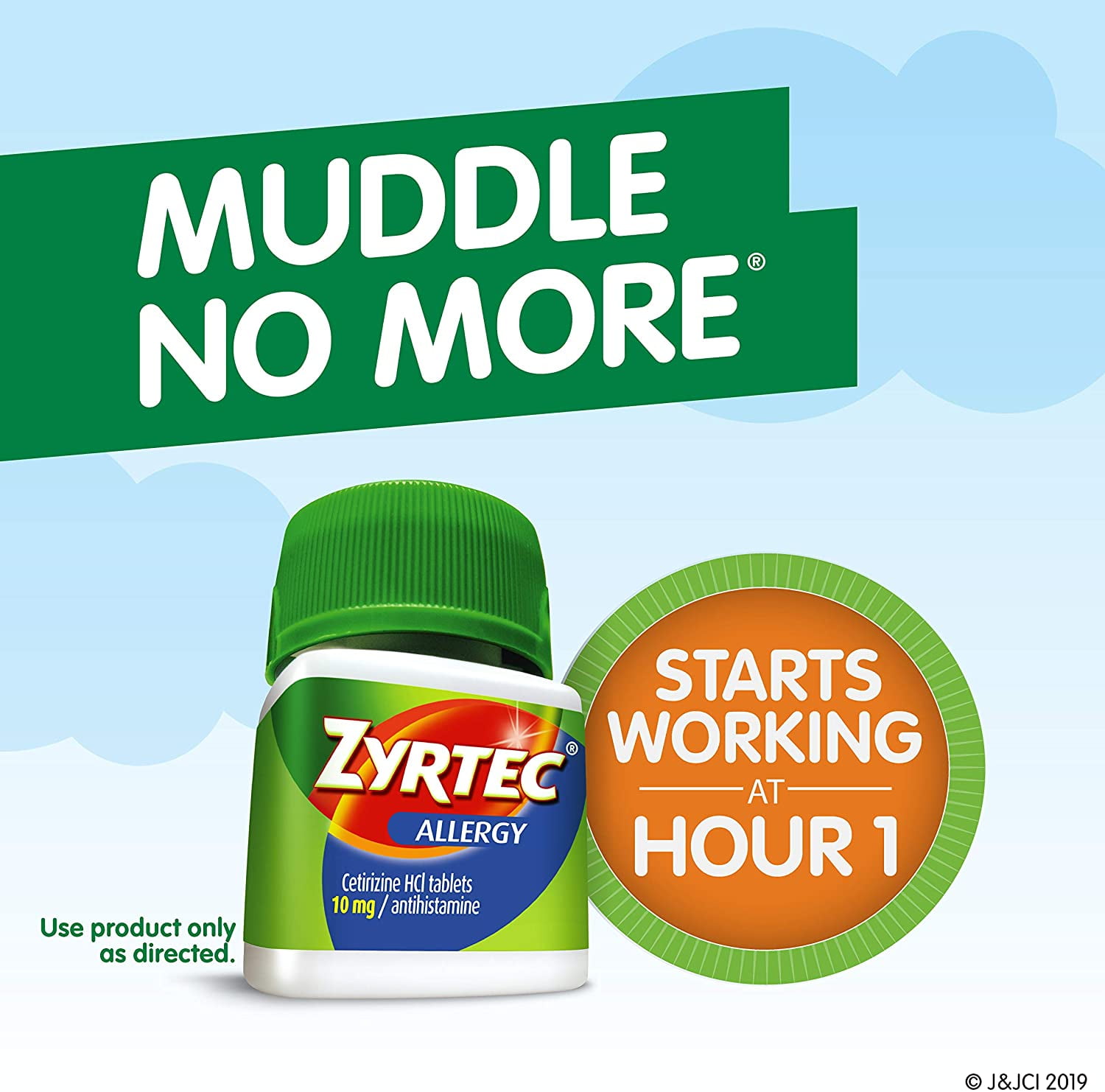 ZYRTEC ALLERGY RELIEF 10MG 70 TABLETS PACK