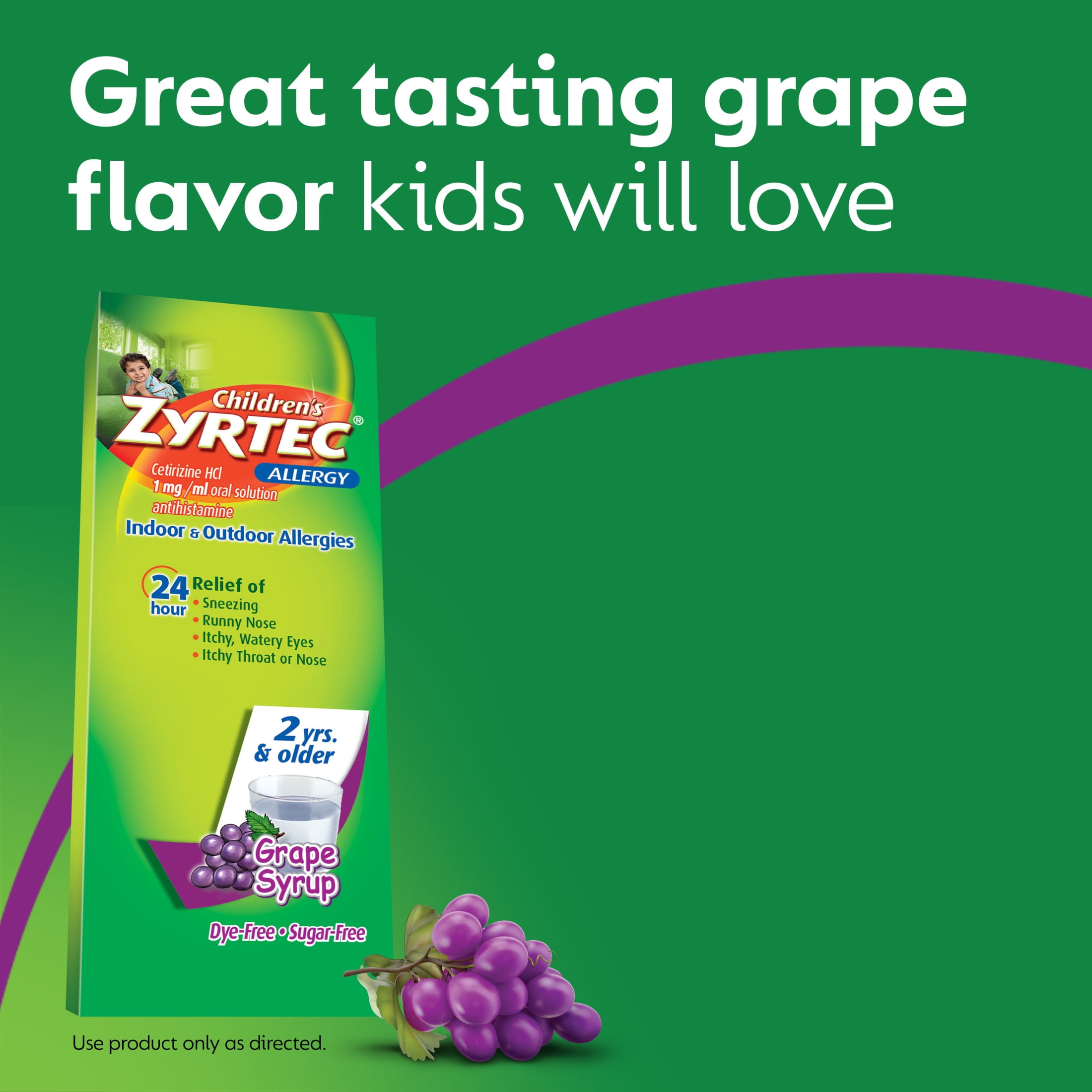 Zyrtec Children Grape 24 Hour Allergy Relief Syrup 4 fl. oz.