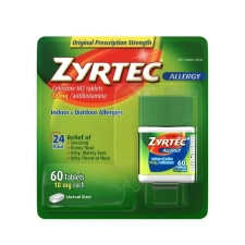 Zyrtec 60 Count 10mg Allergy Relief Tablets