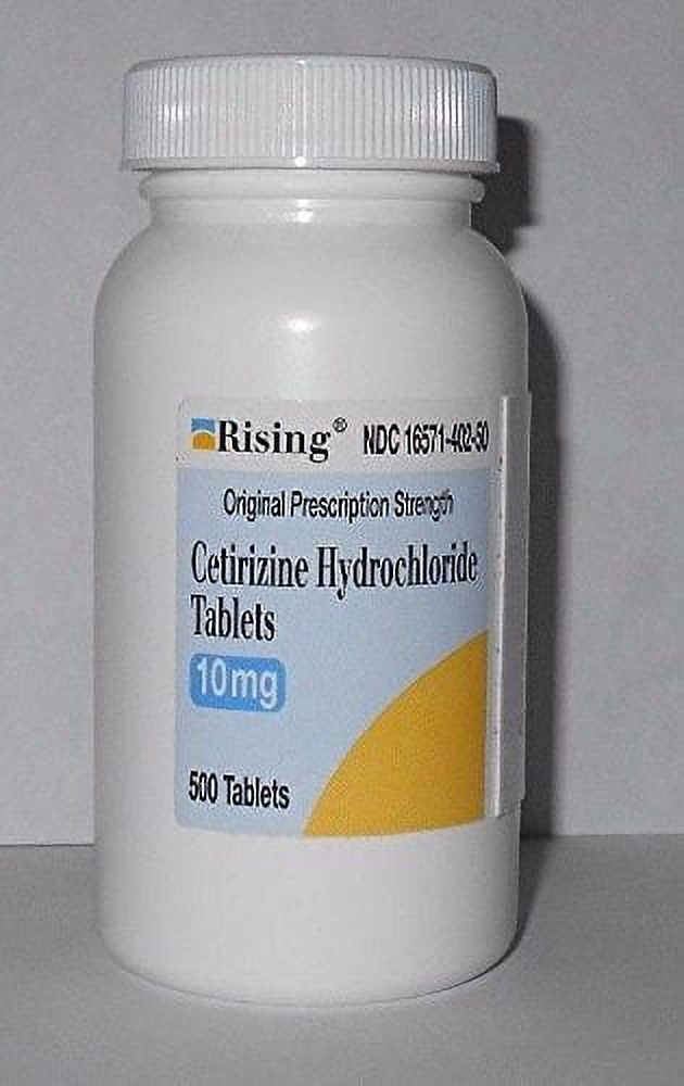 RISING PHARMA CETIRIZINE HCL 10MG ANTIHISTAMINE SEASONAL ALLERGY TABLETS 500 TABLETS AMERIKASEPETIM