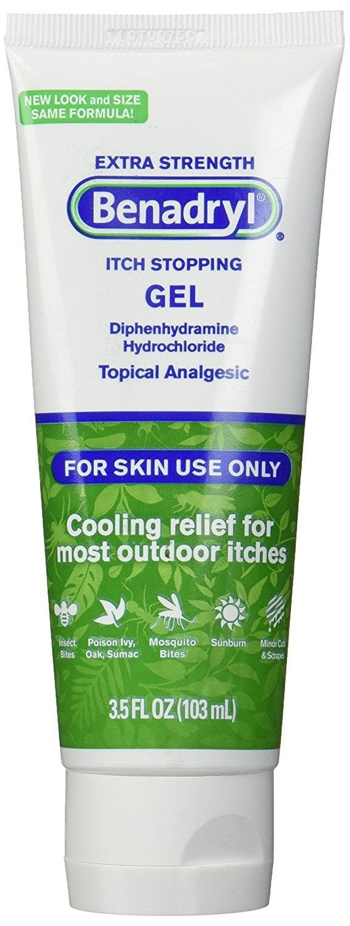 Benadryl Itch Relief Cooling Gel Topical Analgenics Extra Strength 3.5oz