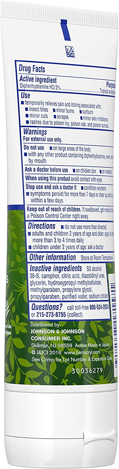 Benadryl Itch Stopping Outdoor Gel 3.5 oz 8-Pack Cooling Relief