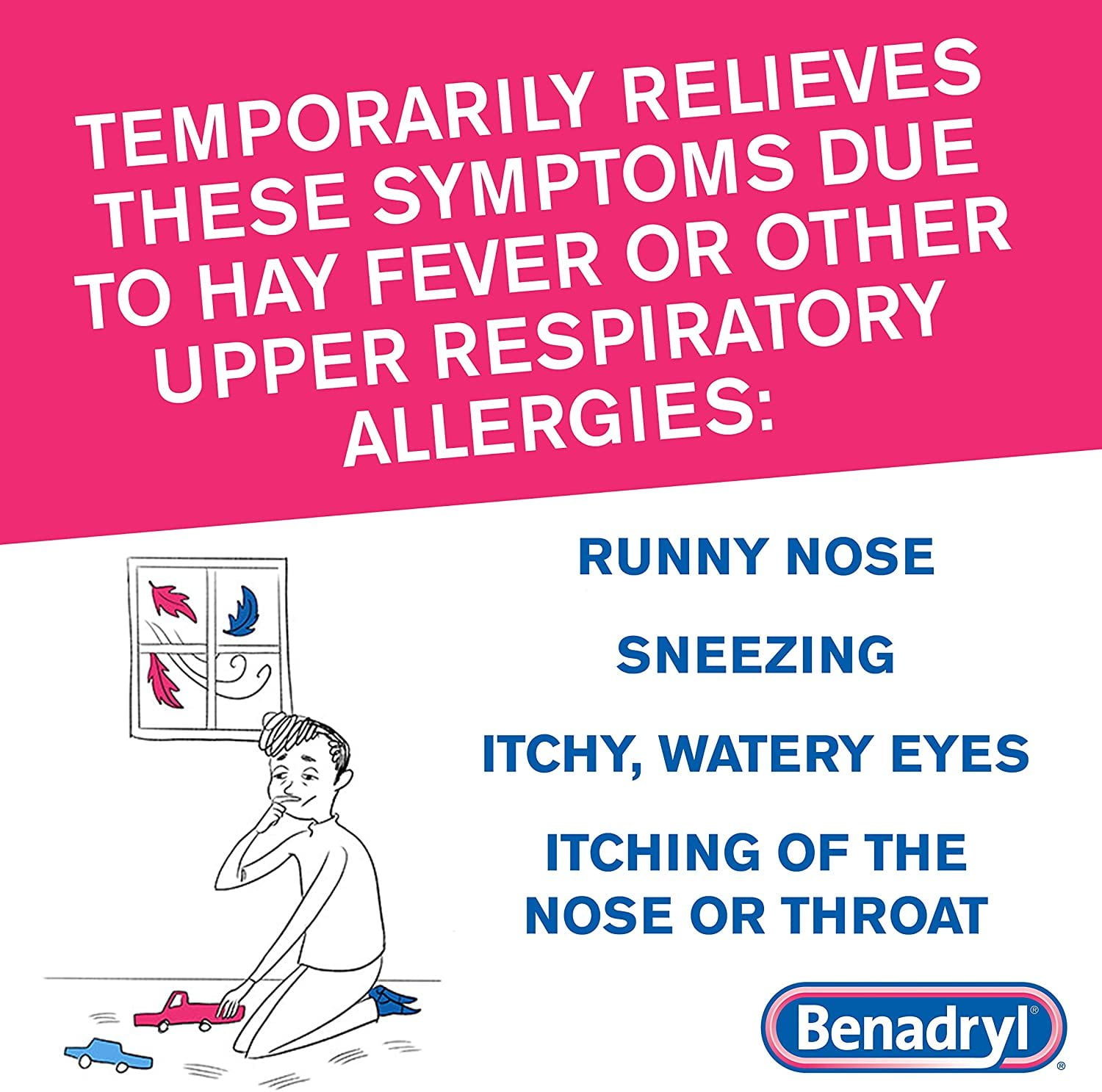 Benadryl Allergy Ultratabs 25mg Diphenhydramine HCl Antihistamine Tablets 100 Count