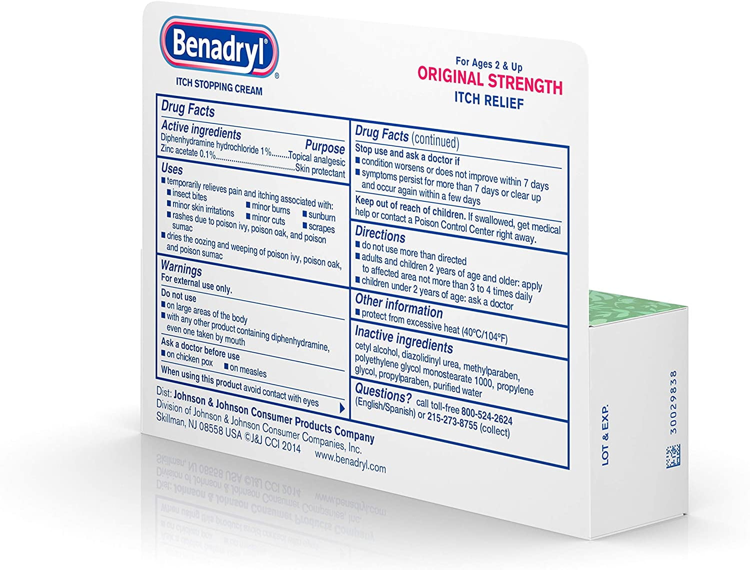 Benadryl Itch Stopping Cream Original Strength 1 oz 2 Pack