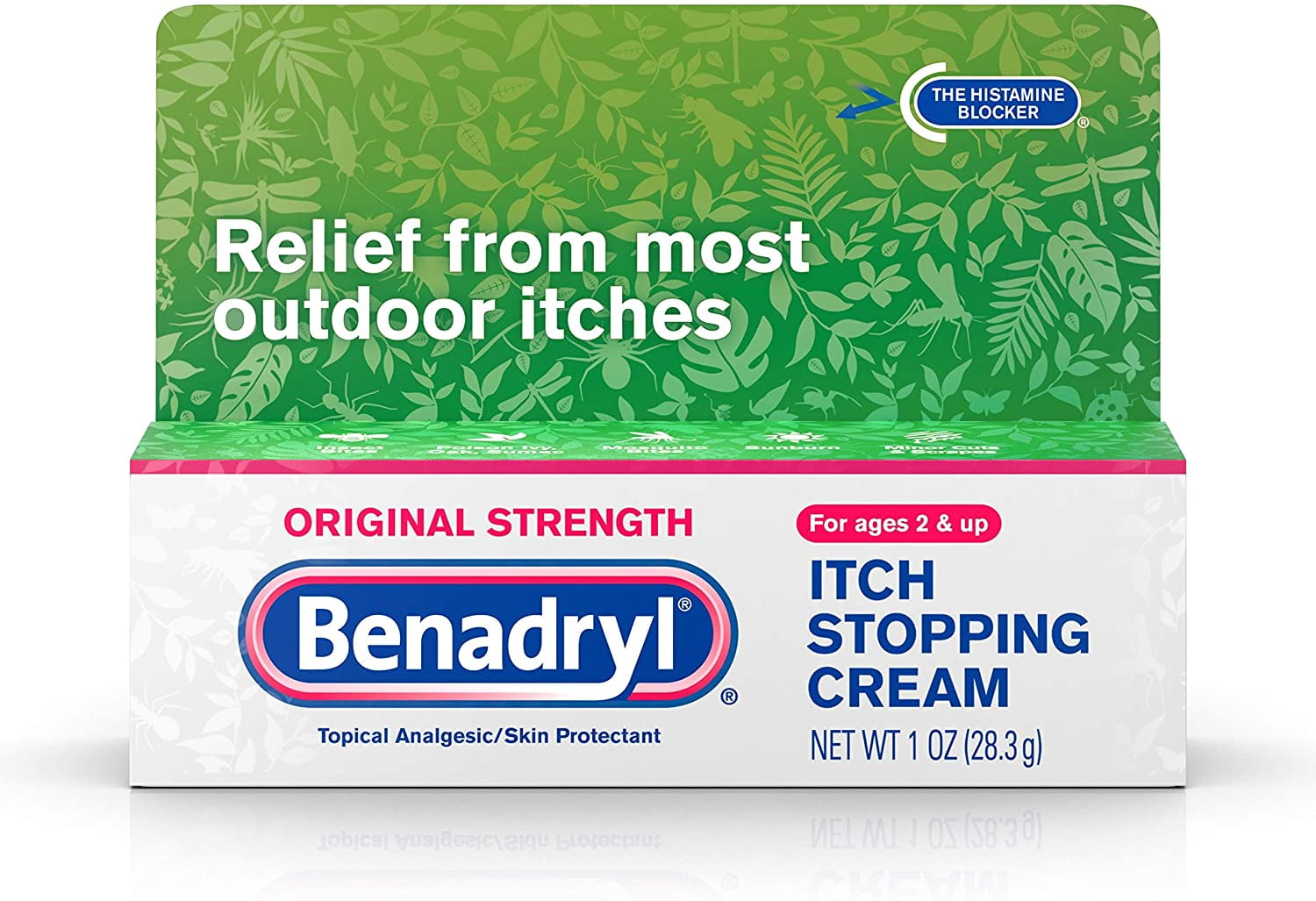 Benadryl Itch Stopping Cream Original Strength 1 oz 2 Pack