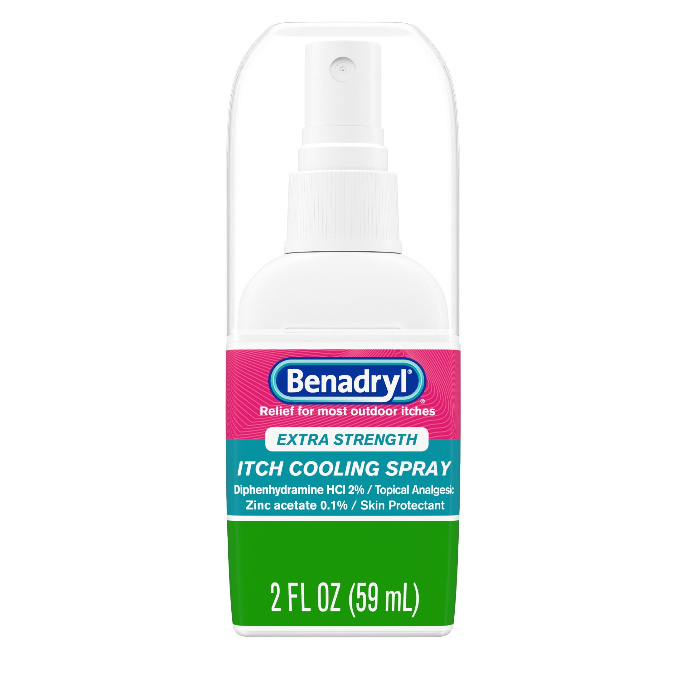 Benadryl Extra Strength Anti Itch Cooling Spray Travel Size 2 fl oz