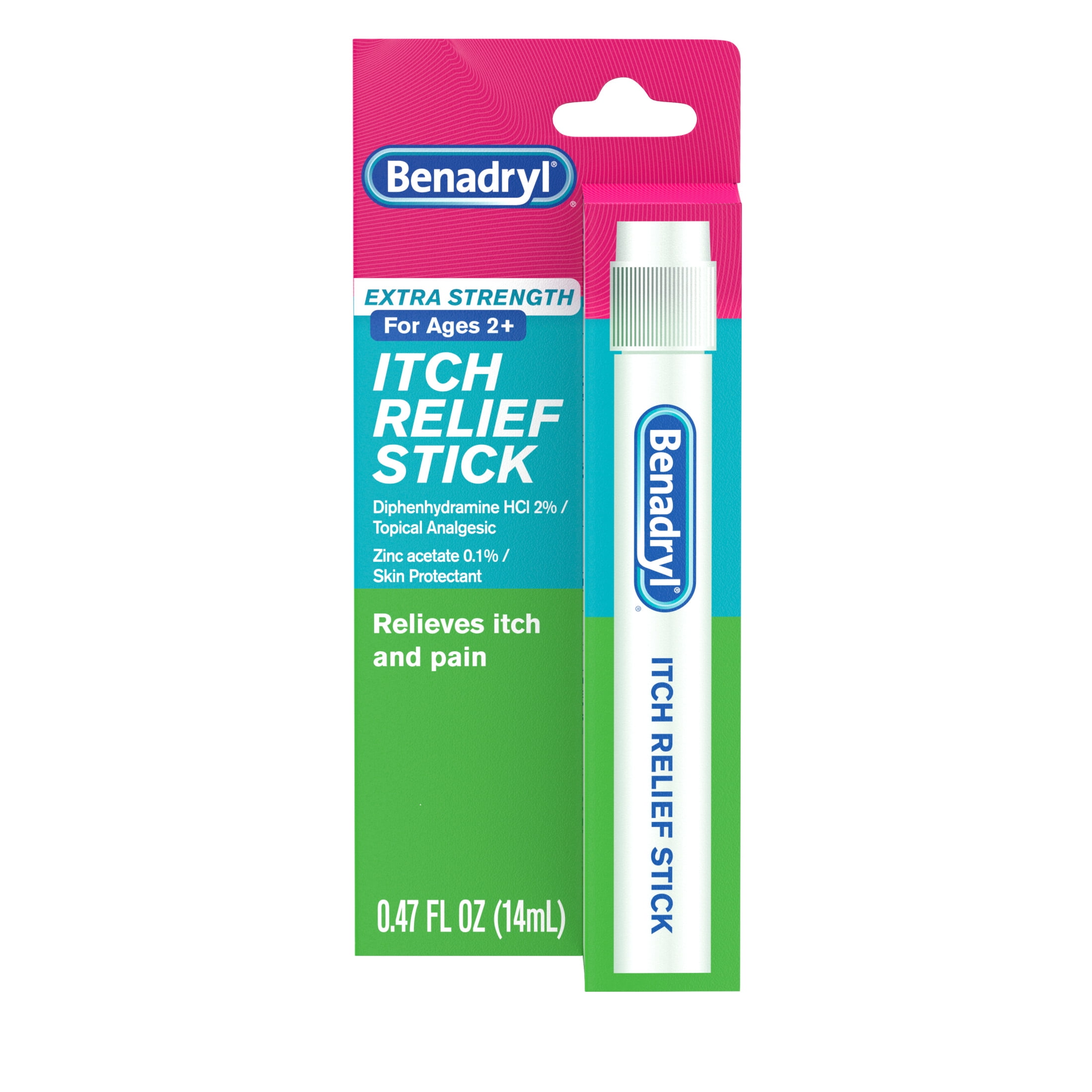 Benadryl Extra Strength Itch Relief Stick Travel Size 0.47 fl. oz