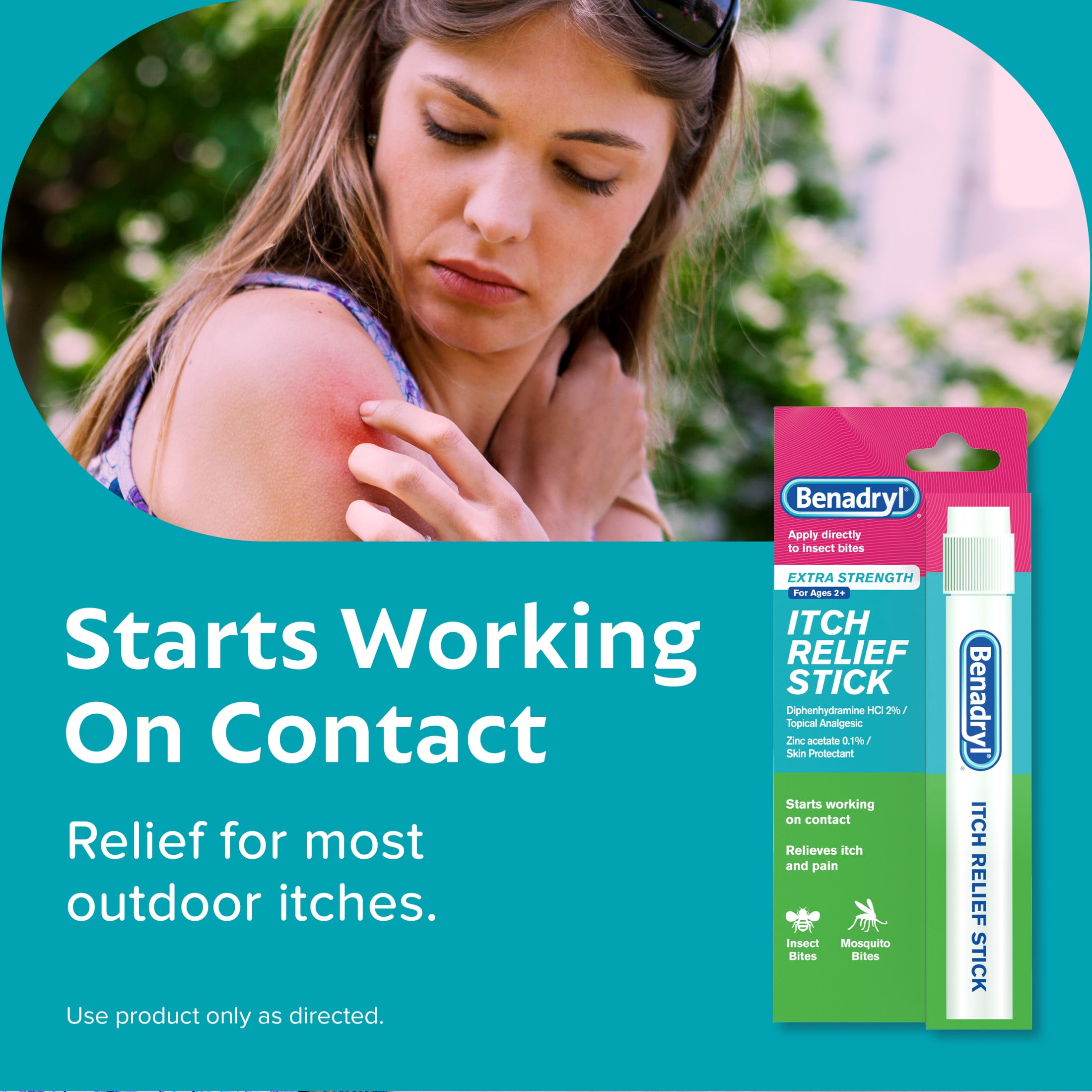 Benadryl Extra Strength Itch Relief Stick Travel Size 0.47 fl. oz