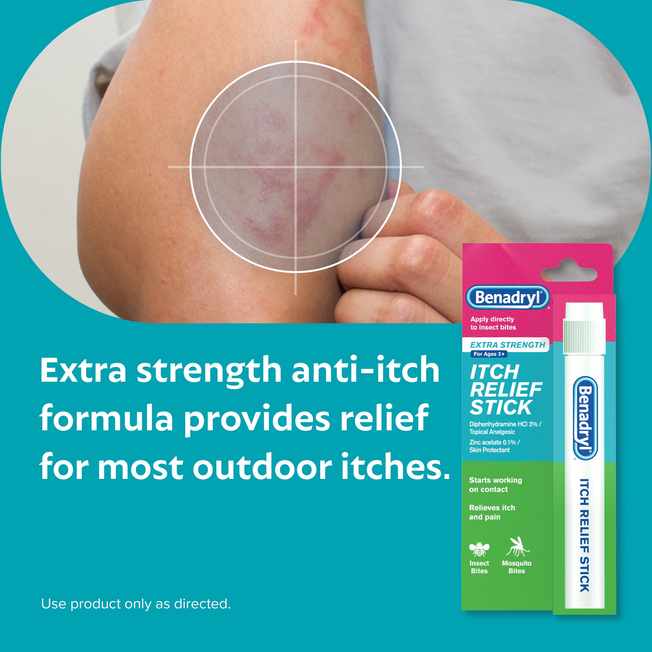 Benadryl Extra Strength Itch Relief Stick Travel Size 0.47 fl. oz