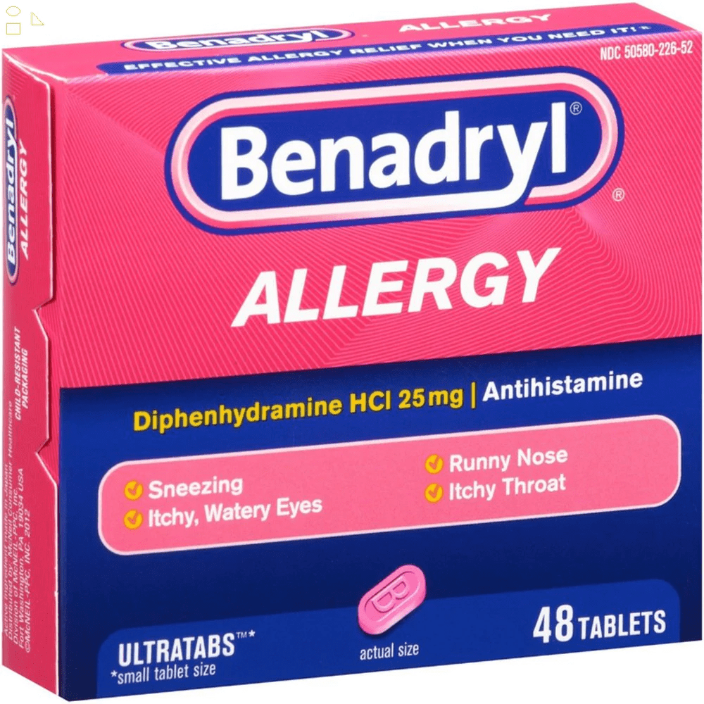 Benadryl Allergy Relief Ultratab Tablets 48 Count