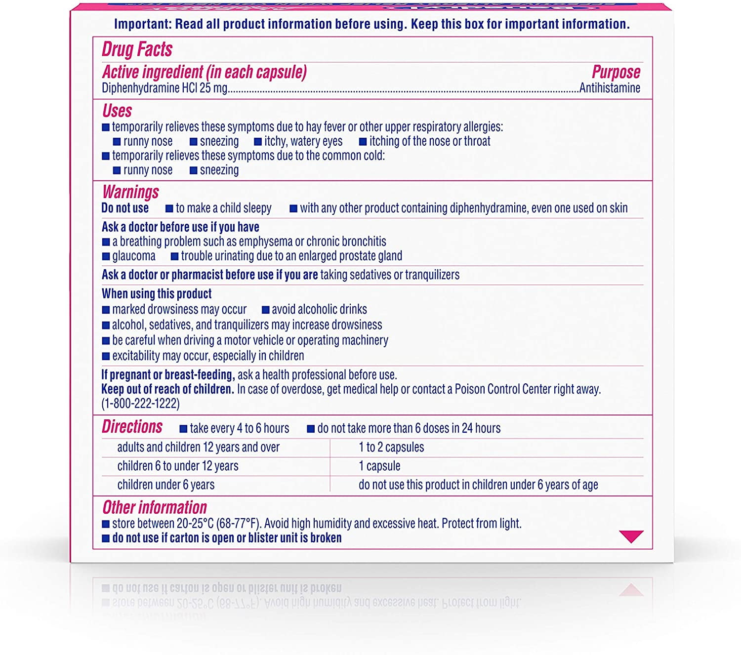 Benadryl Allergy Liqui-Gels DyeFree 24 Liqui-Gels