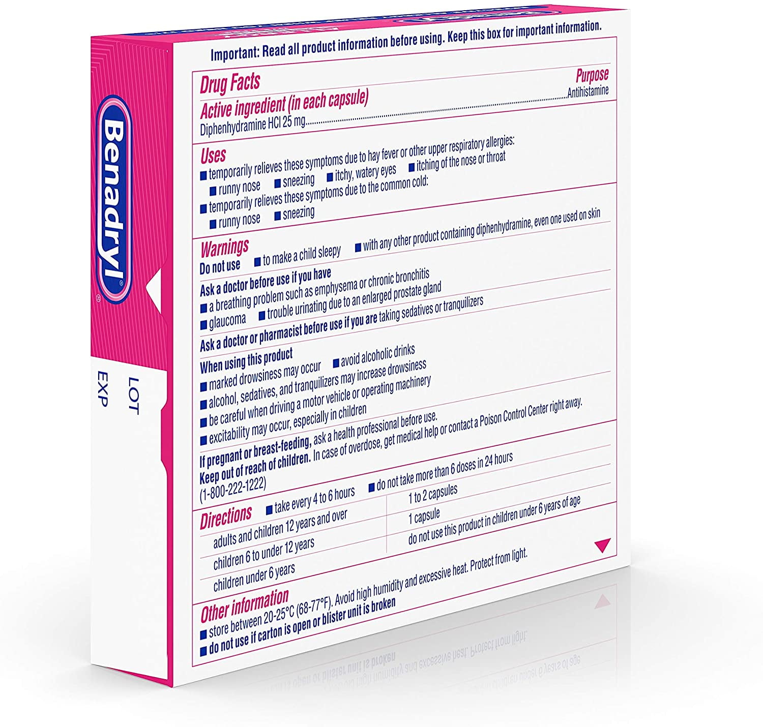 Benadryl Allergy Liqui-Gels DyeFree 24 Liqui-Gels