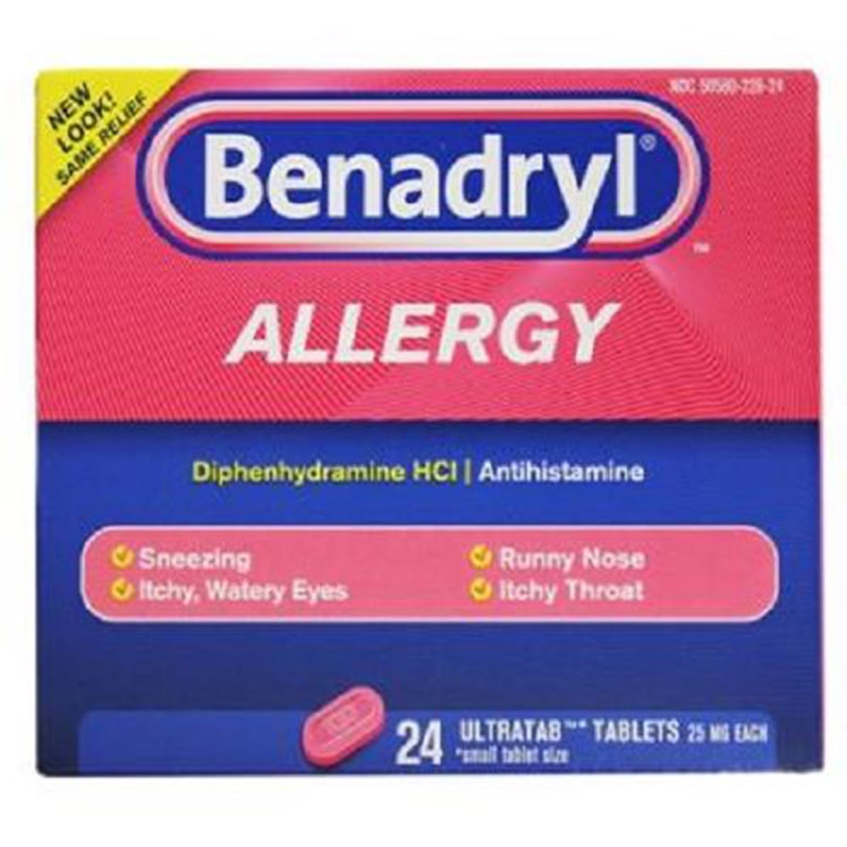 Benadryl Allergy Relief Tablets Count 1 Medicine Cold Sinus Allergy Grab Varieties Flavors