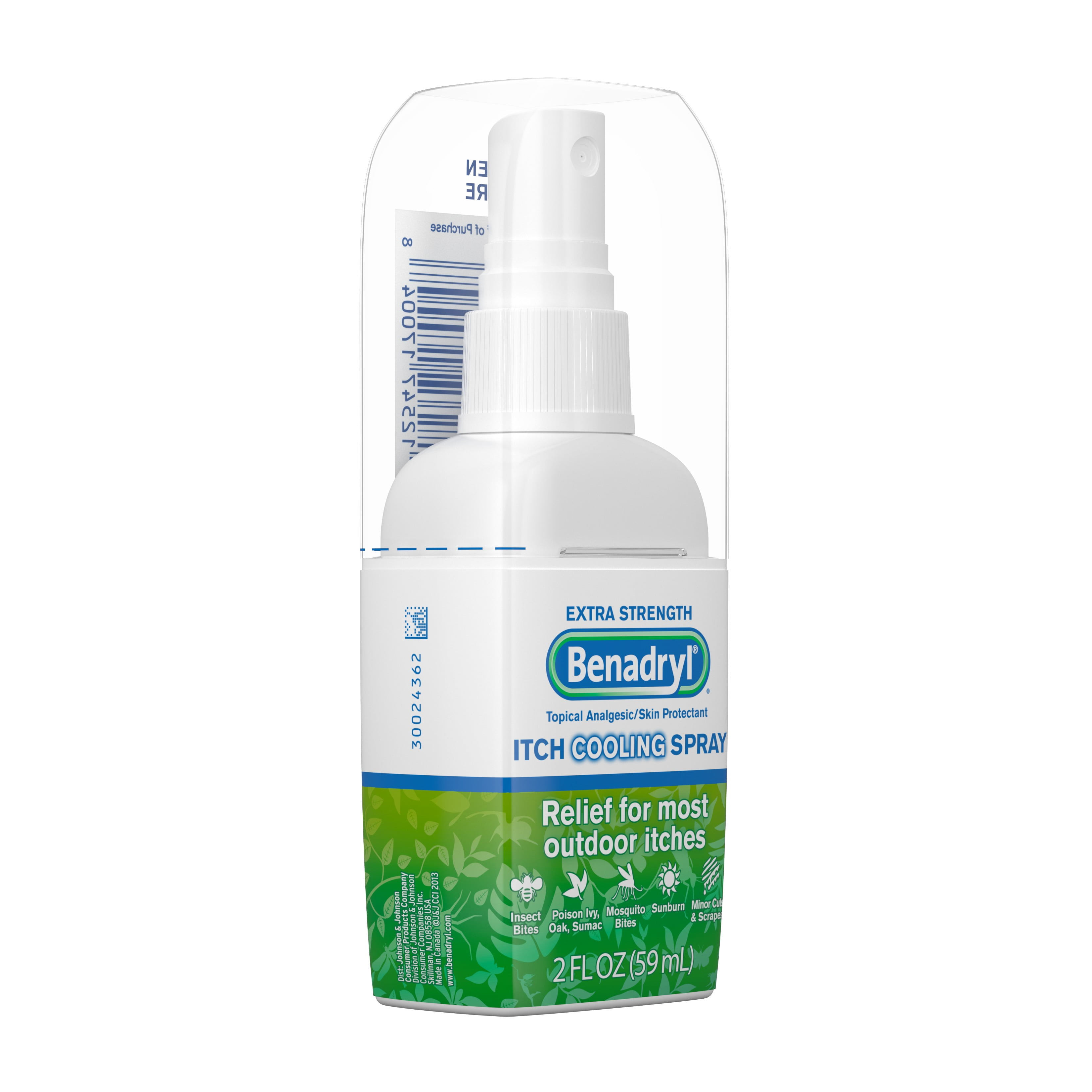 Benadryl Itch Relief Spray Extra Strength 2 oz Pack of 2 for Fast Relief