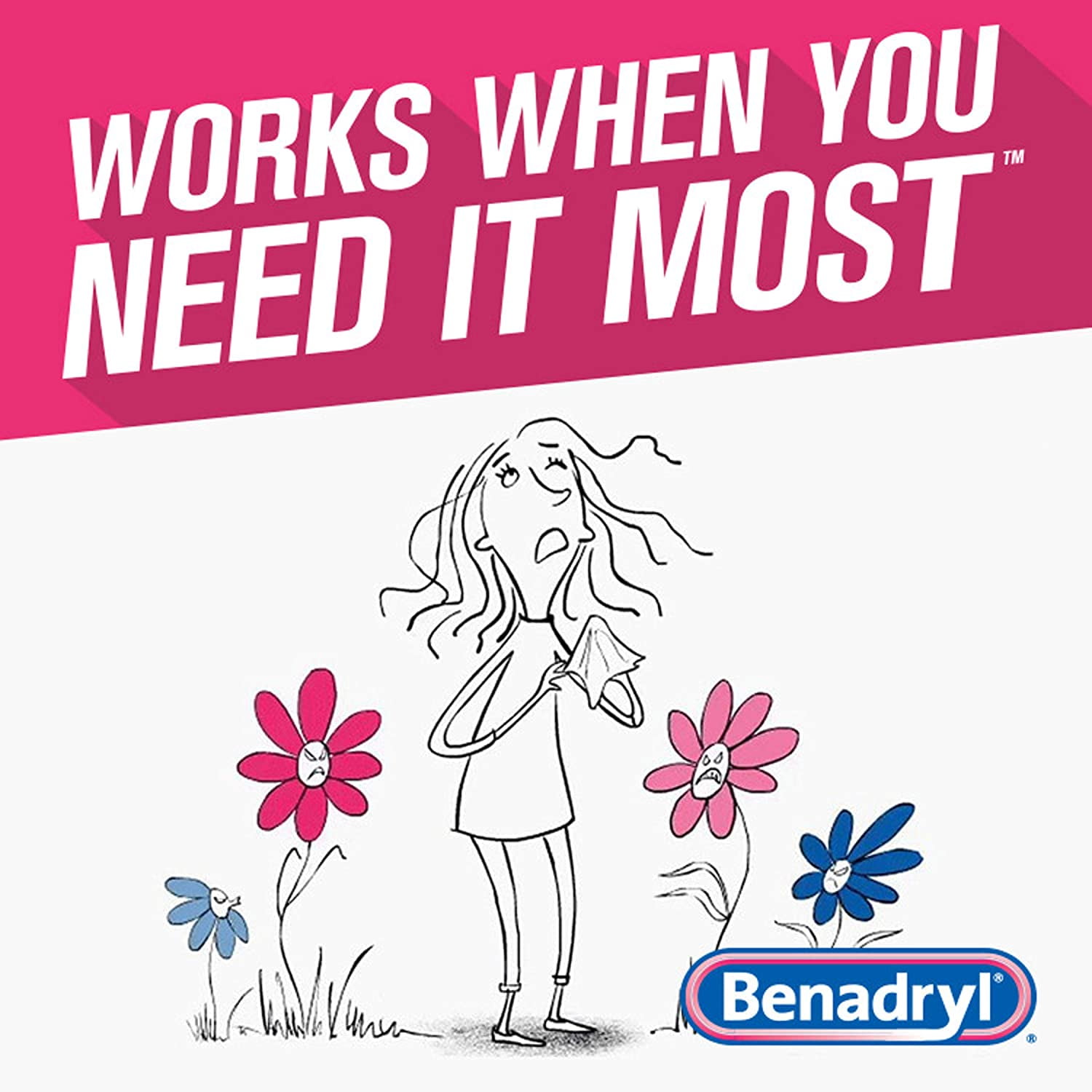 Benadryl ALLERGY 25MG ULTRATAB 100 TABLETS for Fast Relief