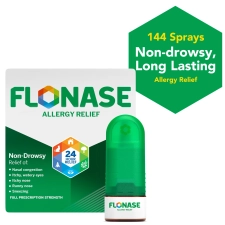 Flonase Allergy Relief Nasal Spray 24HR & Non-Drowsy - Multi-Symptom Relief - 144 Sprays