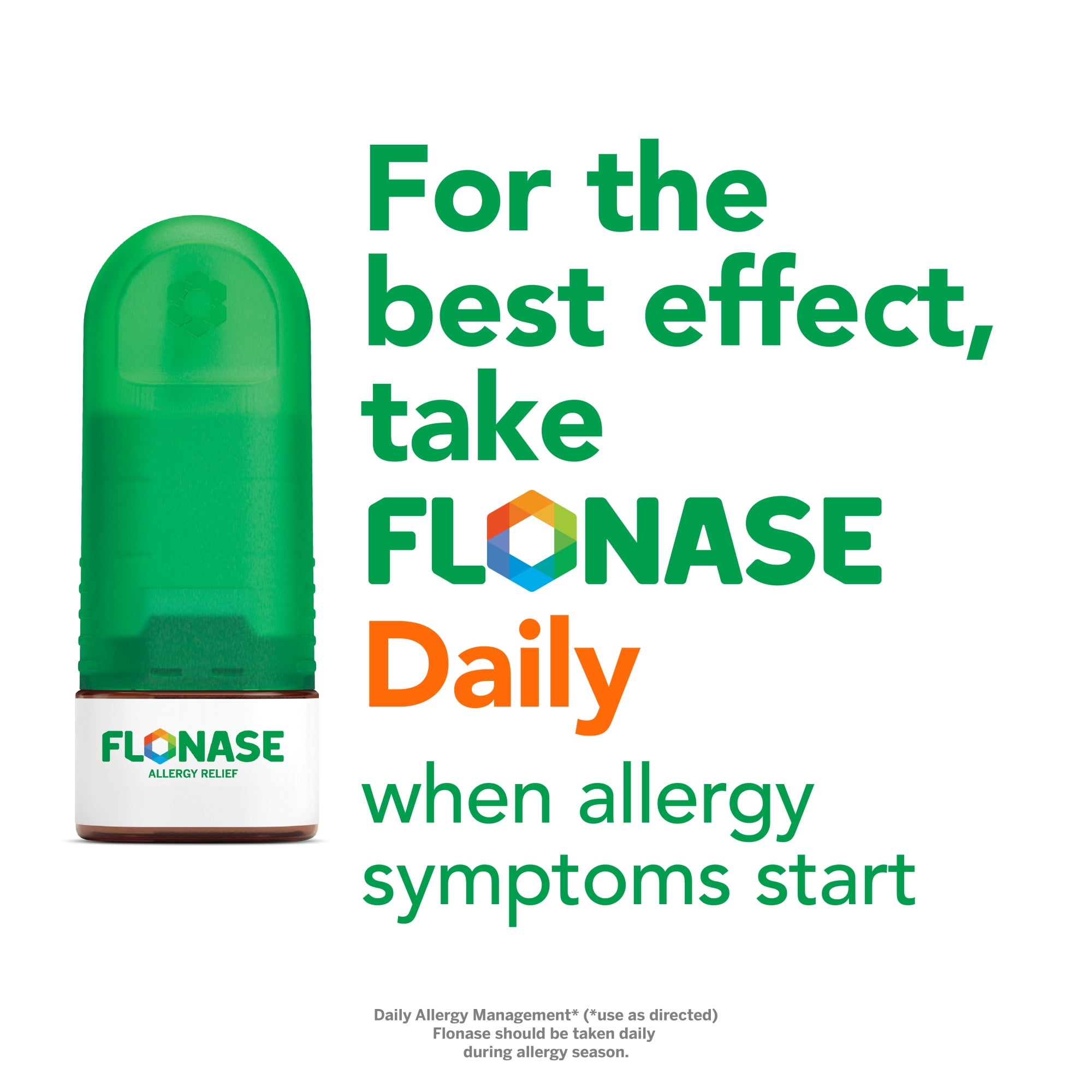 Flonase Allergy Relief Nasal Spray 24HR & Non-Drowsy - Multi-Symptom Relief - 144 Sprays