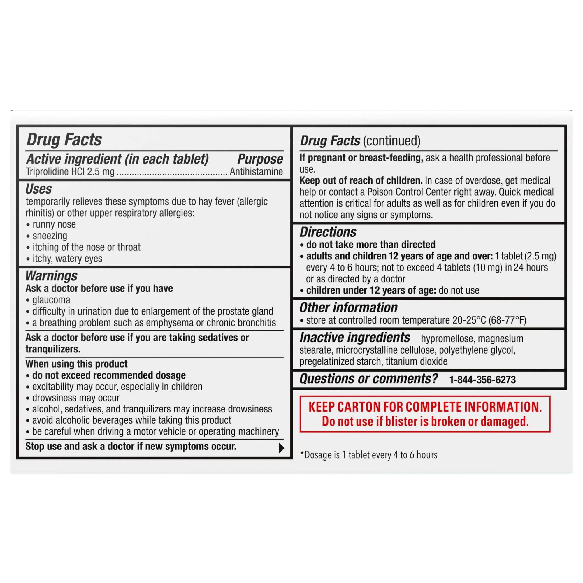 Flonase Nighttime Allergy Relief Tablets - 6 Hours Relief, 36 Coated Tablets