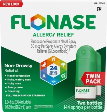Flonase 24-Hour Non-Drowsy Allergy Relief Nasal Spray 144 Sprays 2 Pack