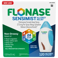 Flonase Sensimist Nasal Spray 120 Sprays Allergy Relief Non-Drowsy Decongestant Medicine
