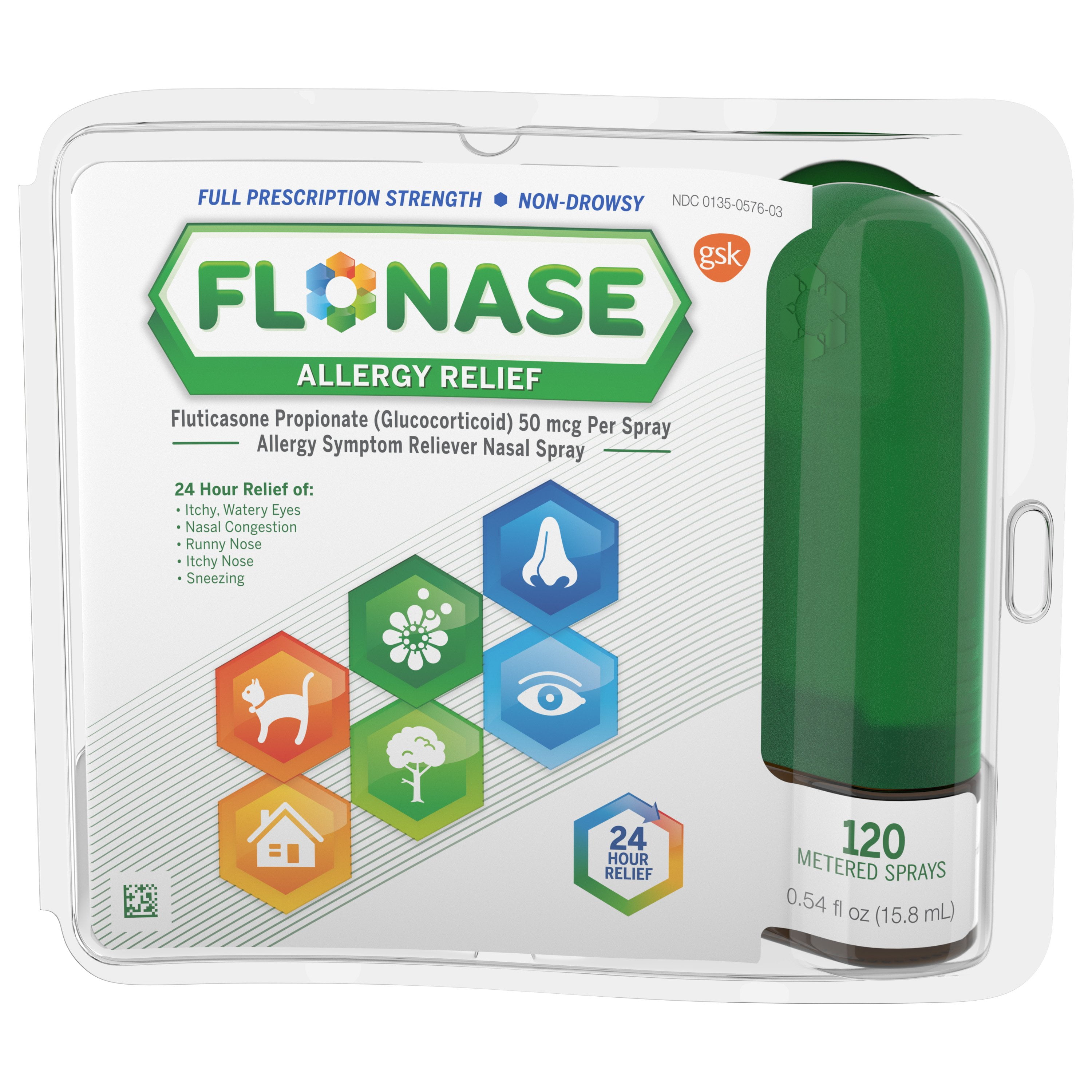 Flonase Allergy Relief Spray 24 Hour Non Drowsy Medicine Metered Nasal Spray 120 Sprays