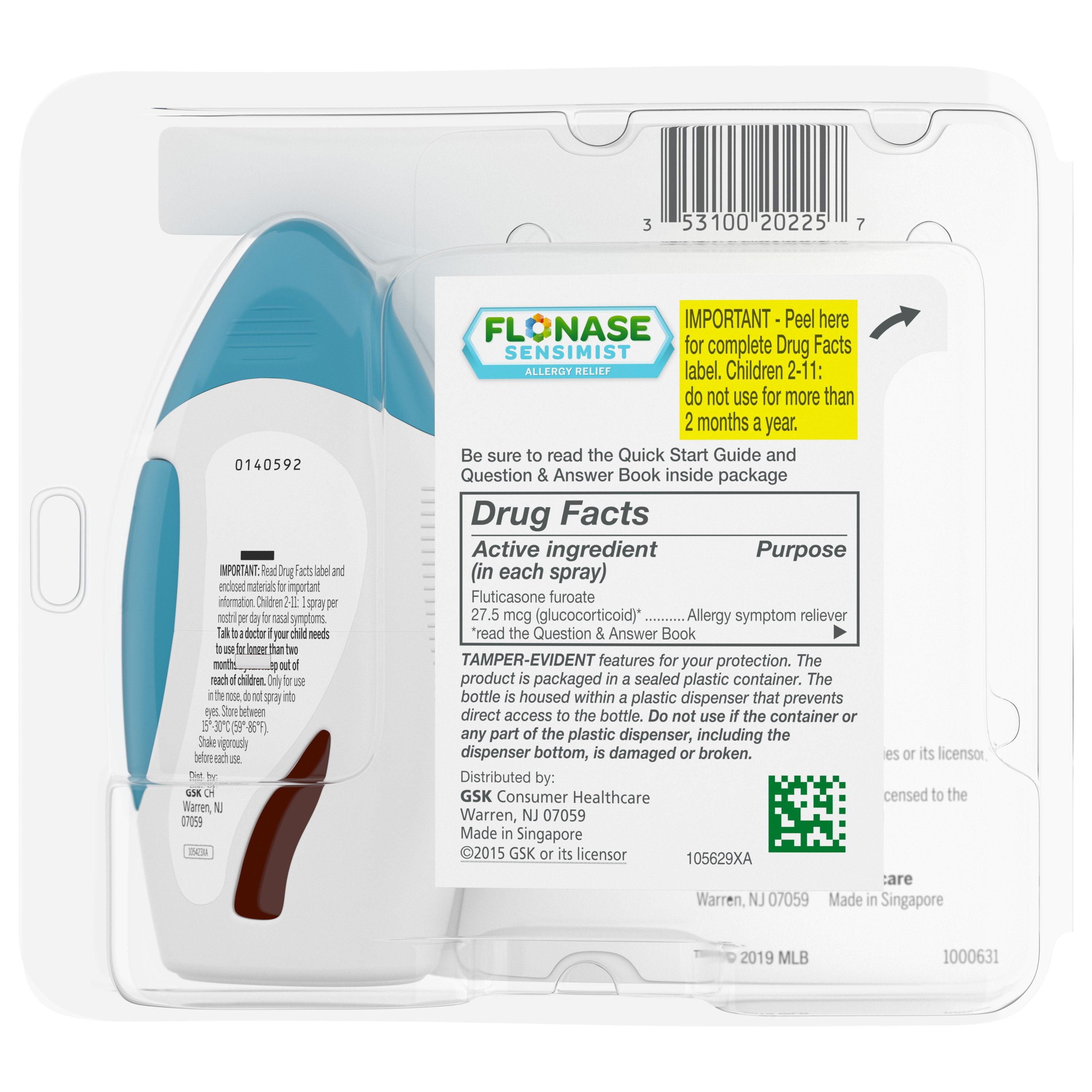 Flonase Sensimist Allergy Relief Nasal Spray Non-Drowsy Medicine - 60 Sprays